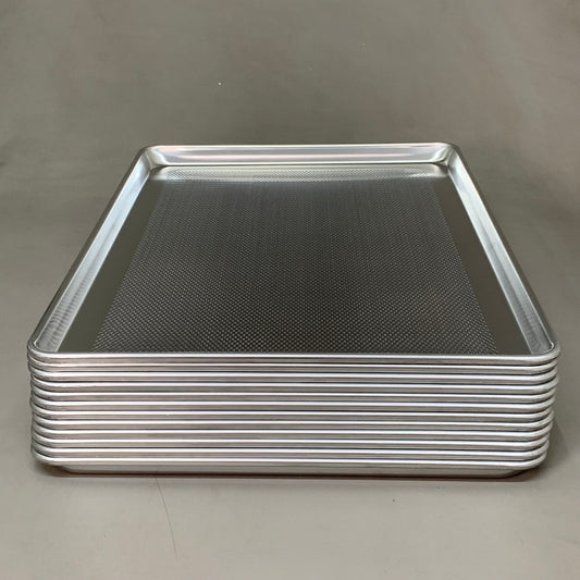 WINCO (12 Pack) Full Size Closed Bead Solid Aluminum Sheet Pan 18" x 26" ALXP-1826