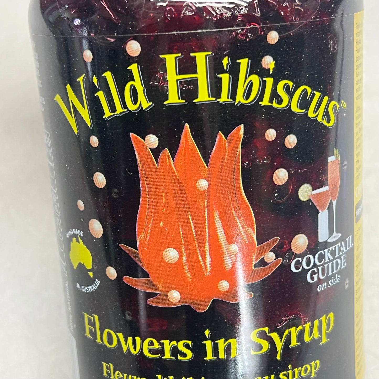 WILD HIBISCUS FLOWER (50 FLOWERS) Wild Hibiscus Flowers In Syrup 2.5lb BB 06/29