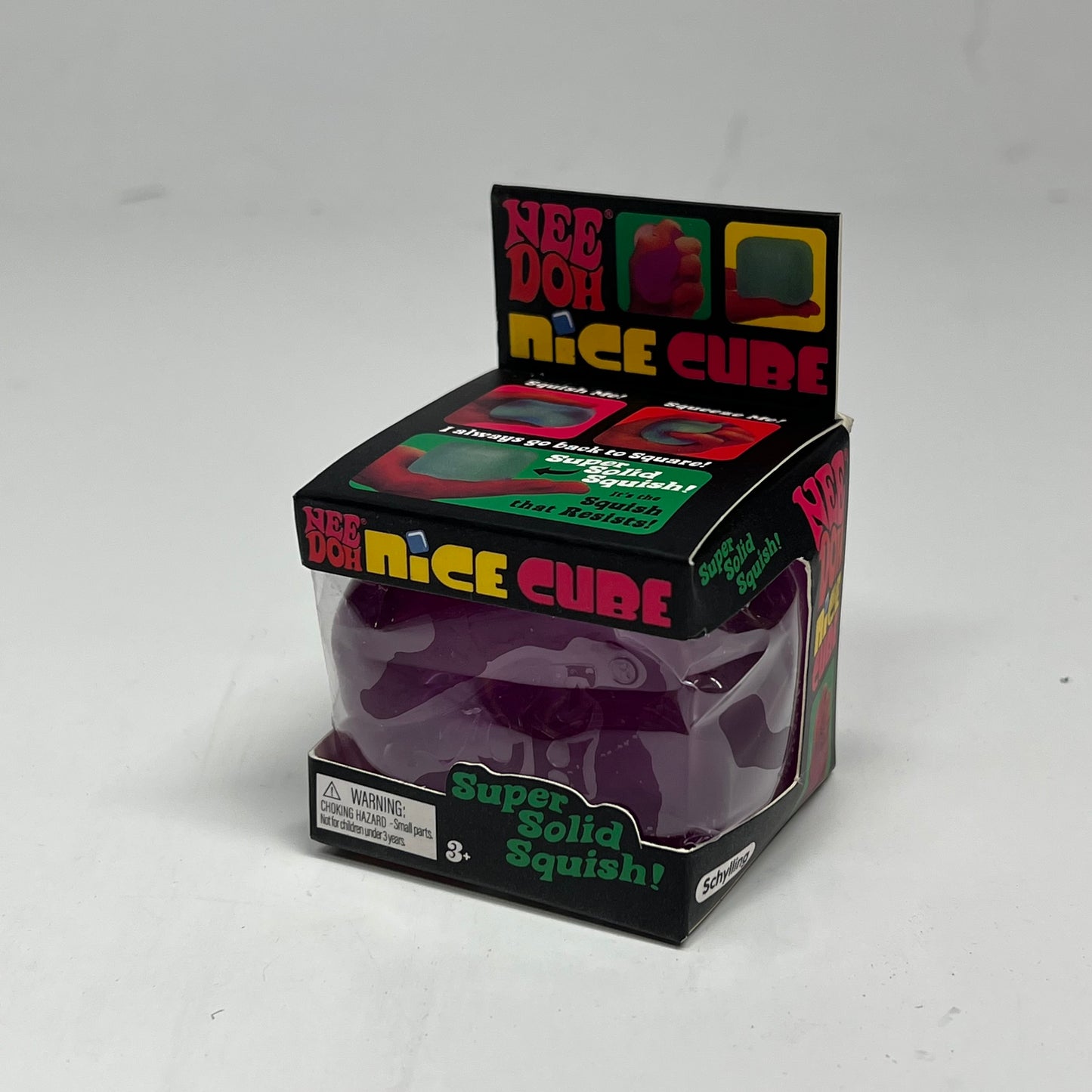 NEE DOH (2 PACK) Nice Cube Super Solid Squish Collectable Purple 24079HY (As-is)