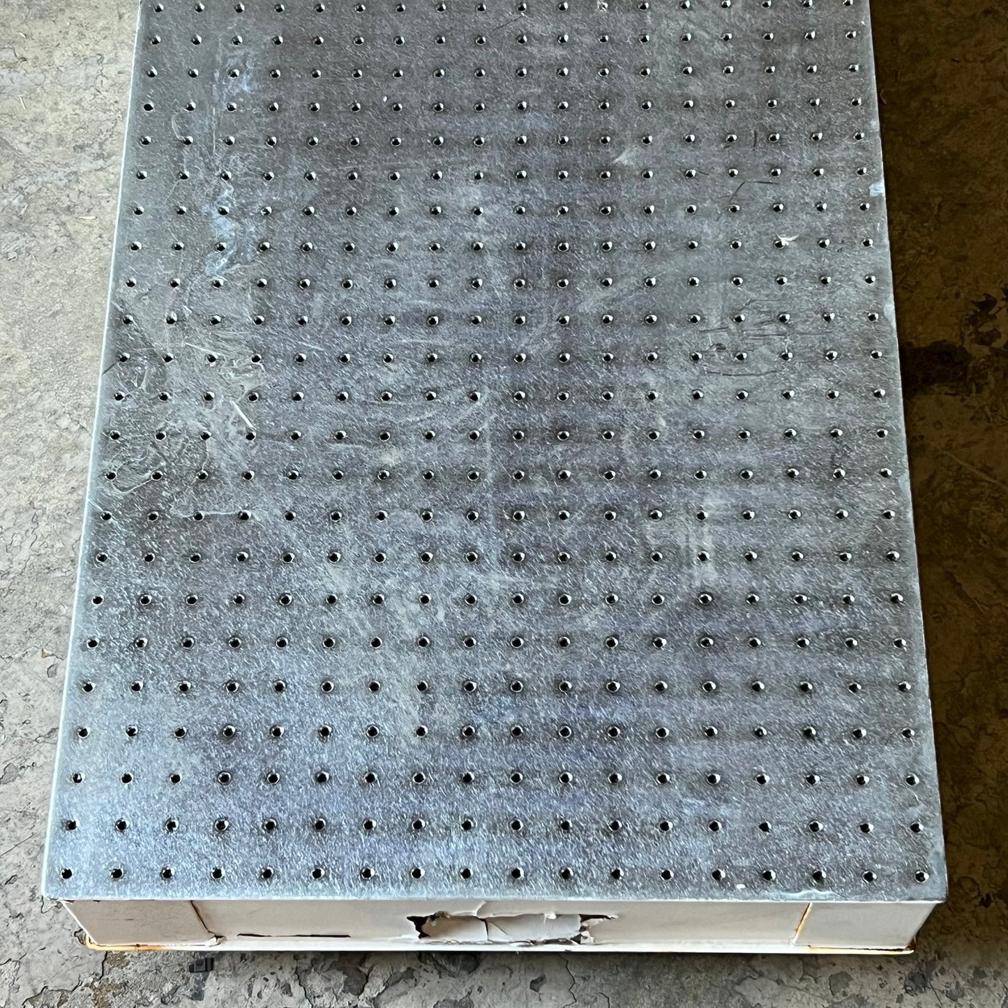 Steel Optical Breadboards 18"W x 72"L x 4"H Grey (AS-IS, A Little Damage)