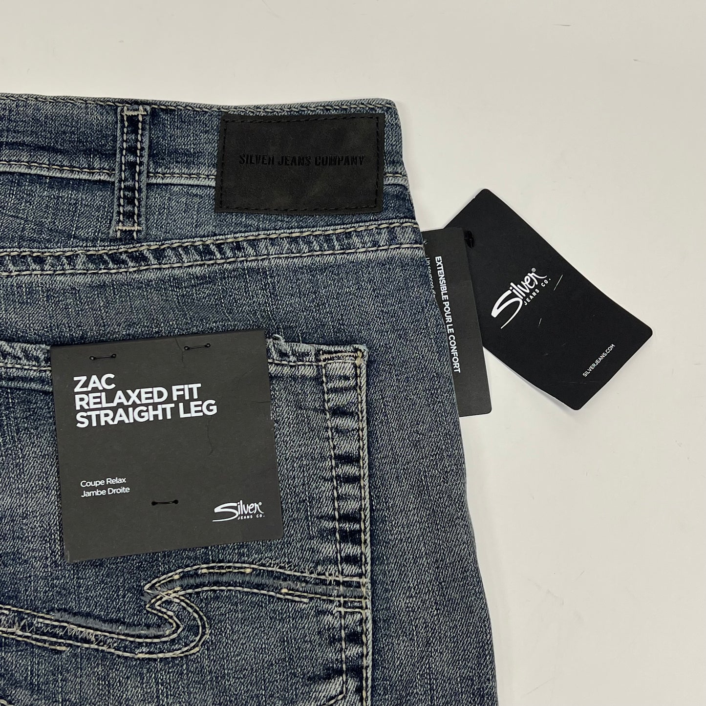 SILVER JEANS CO.  Zac Relaxed Fit Straight Leg Jean Men's Sz 42/34 Indigo