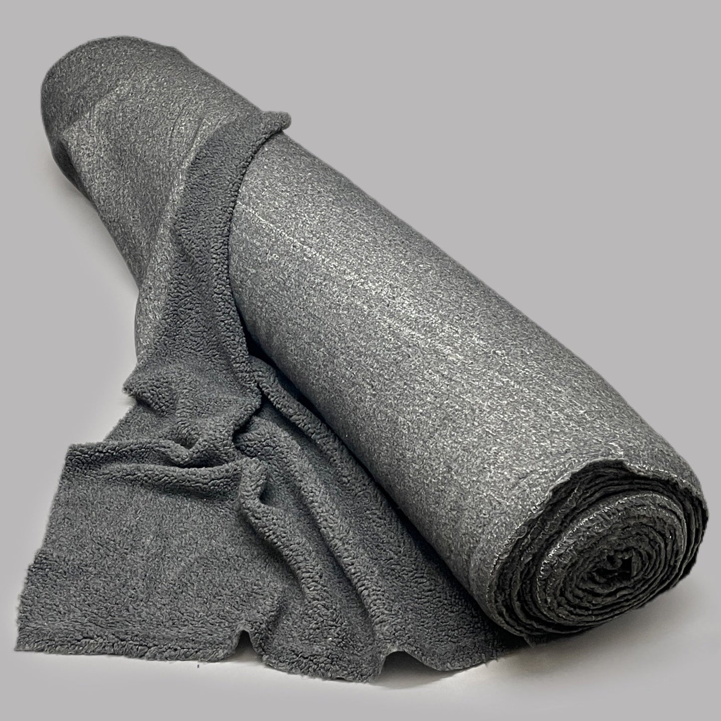 Z@ 25 YARDS of FLEECE! YAW LIAMY Large Roll of Fleece Fabric / Material 60” W Sheepskin Grey (New) D