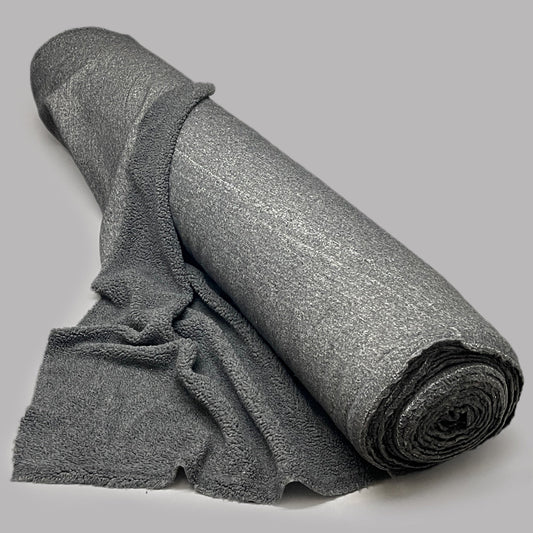 Z@ 25 YARDS of FLEECE! YAW LIAMY Large Roll of Fleece Fabric / Material 60” W Sheepskin Grey (New) D