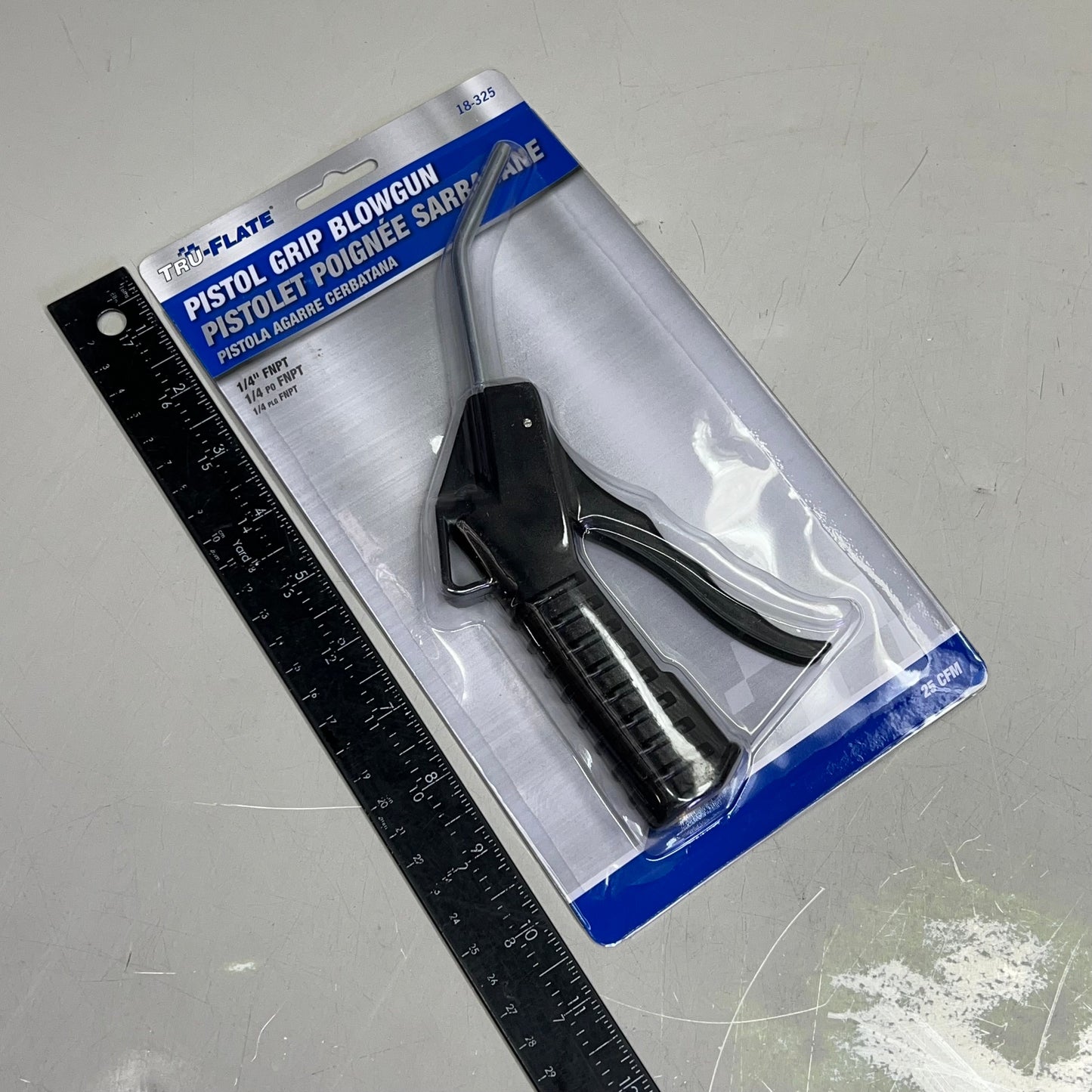 ZA@ TRU-FLUTE Plastic Handled Trigger Style Standard Blowgun 1/4" female NPT 18-325 A