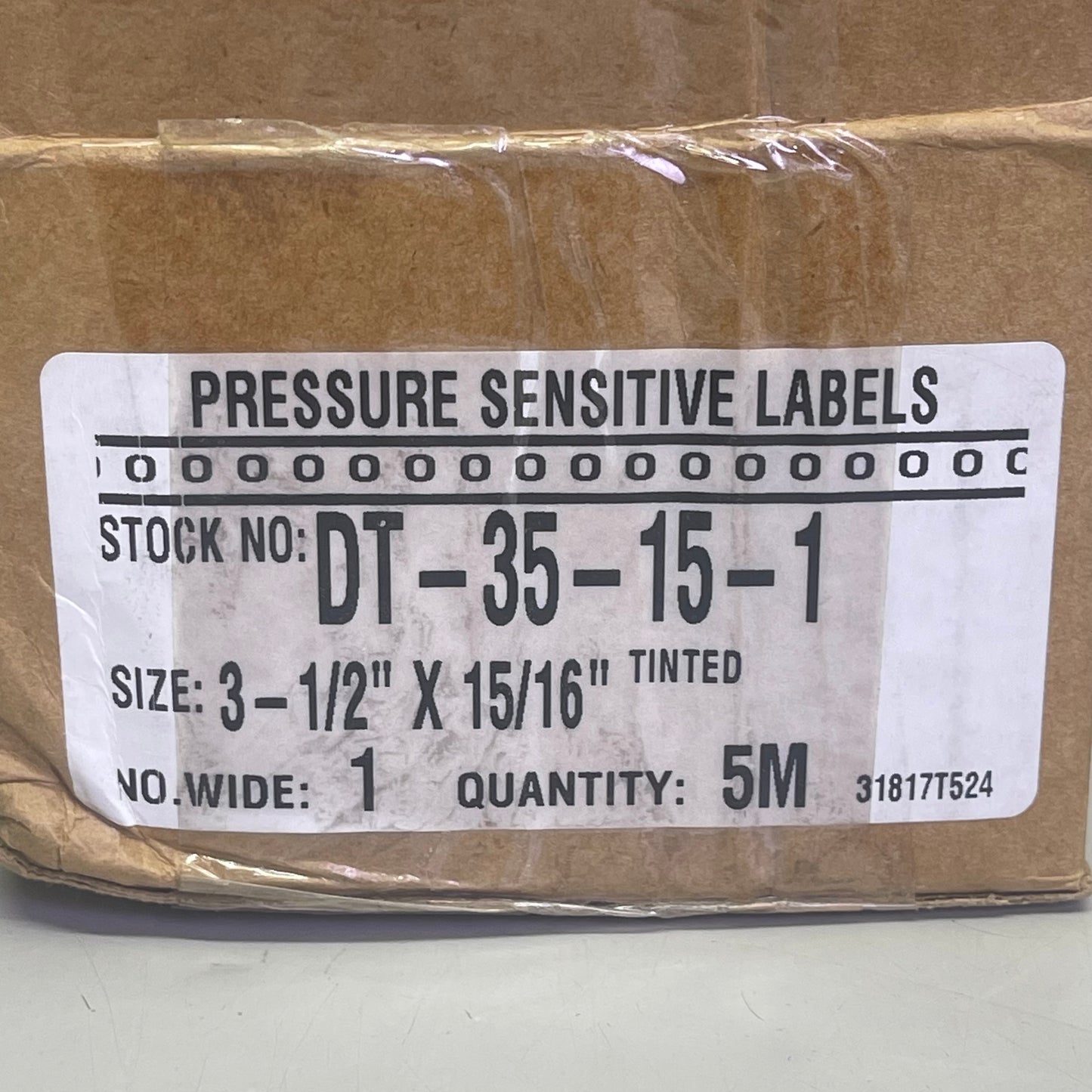 COMPULABEL (5000 PACK) Pin Fed Address Labels 3-1/2" x 15/16" Yellow DT-35-15-1