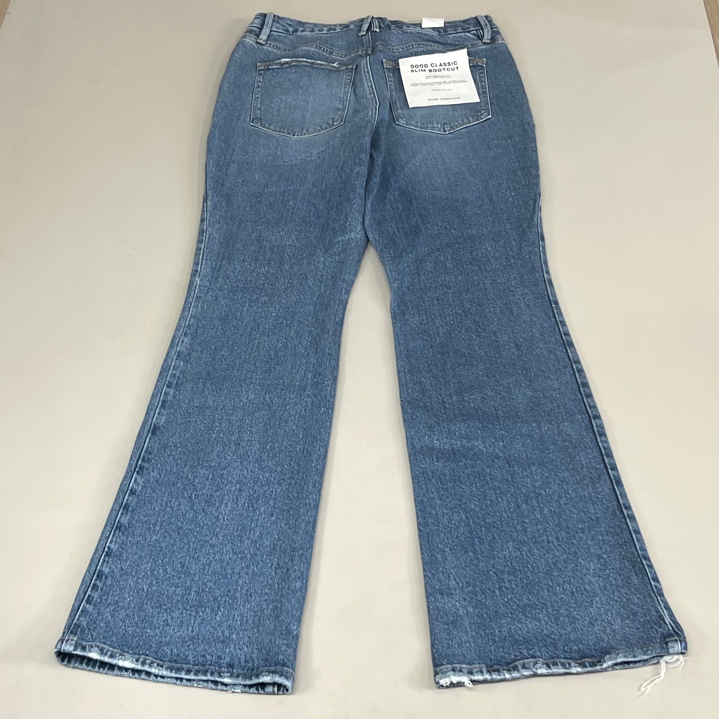 GOOD AMERICAN Good Classic Slim Bootcut High-Rise Jeans Women's Sz 10 Indigo627 GCLBDV220T
