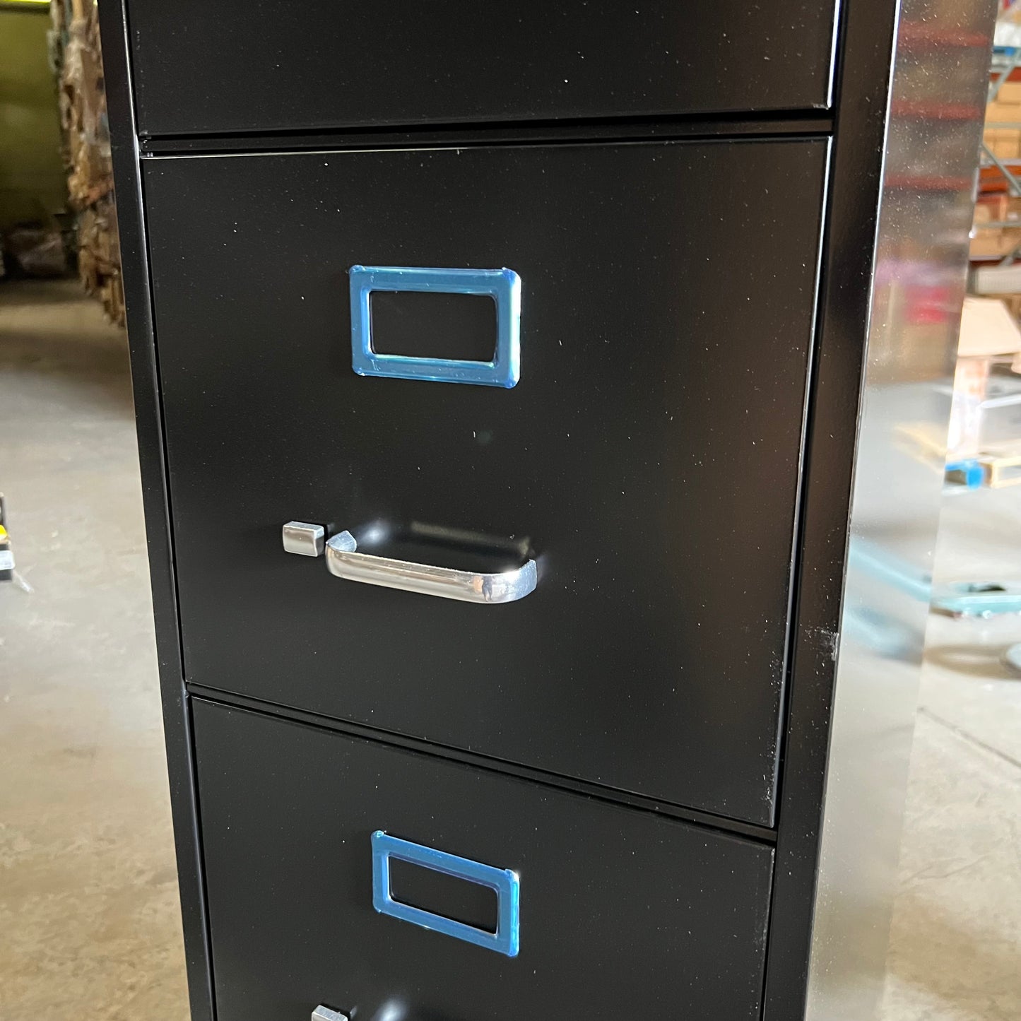 LORELL 5-Drawer Deep Vertical File Sz 15"W x 26.5"L x 61.5"H - Black 48498