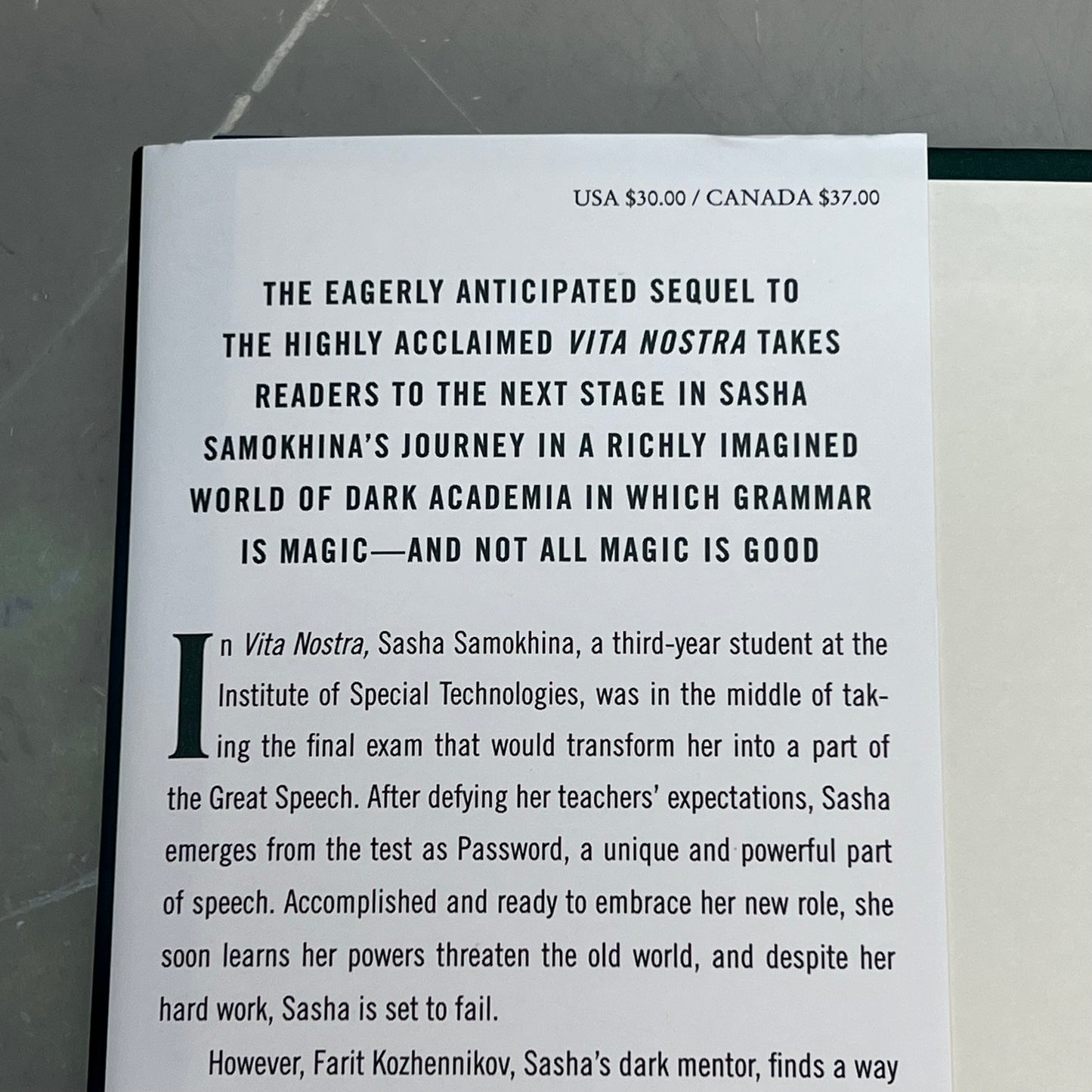 ASSASSIN OF REALITY  Vita Nostra Book 2 Hardback By Marina & Sergey Dychenko