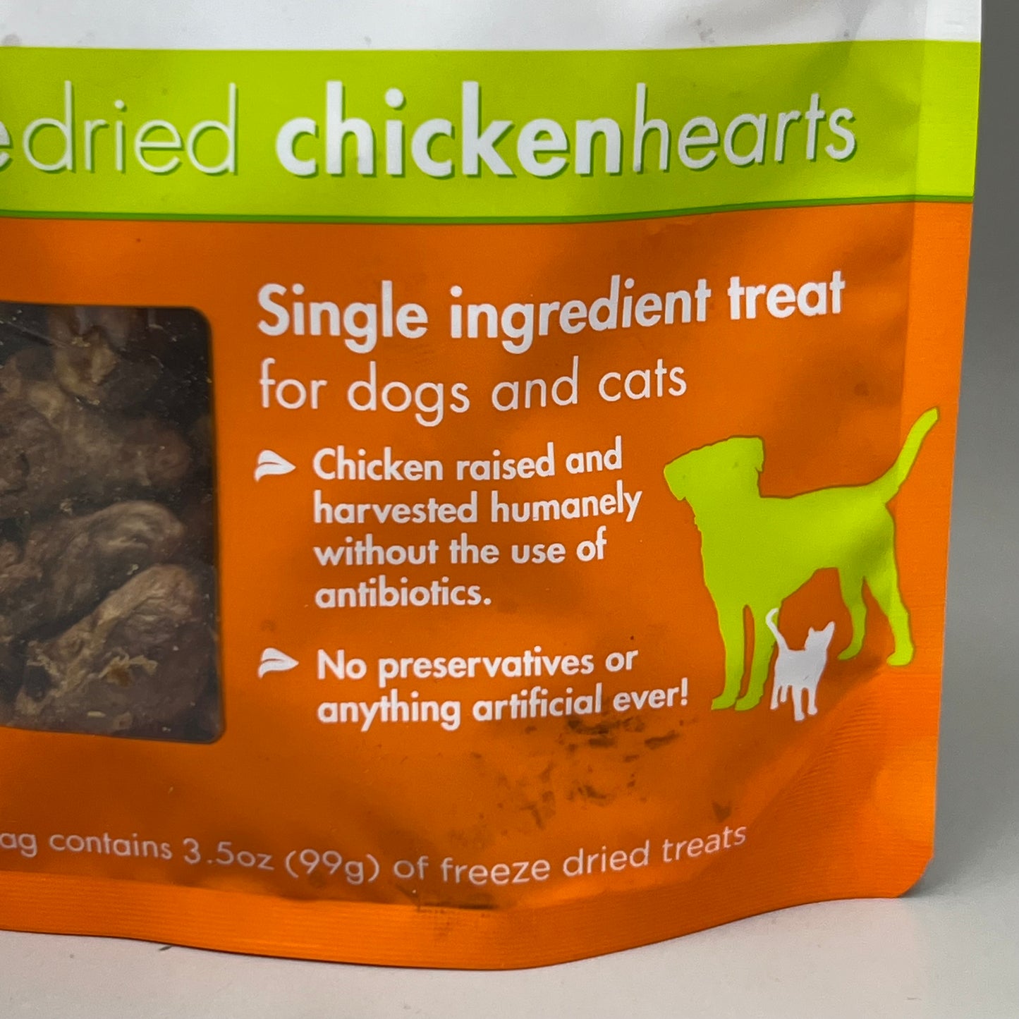 SMALL BATCH Dog Treats Freeze Dried Chicken Hearts 3.5 oz BB 09/25