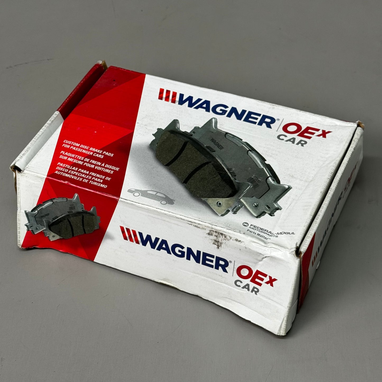 WAGNER OEx Ceramic Disc Brake Pad Set 6" x 2" Grey OEX1035