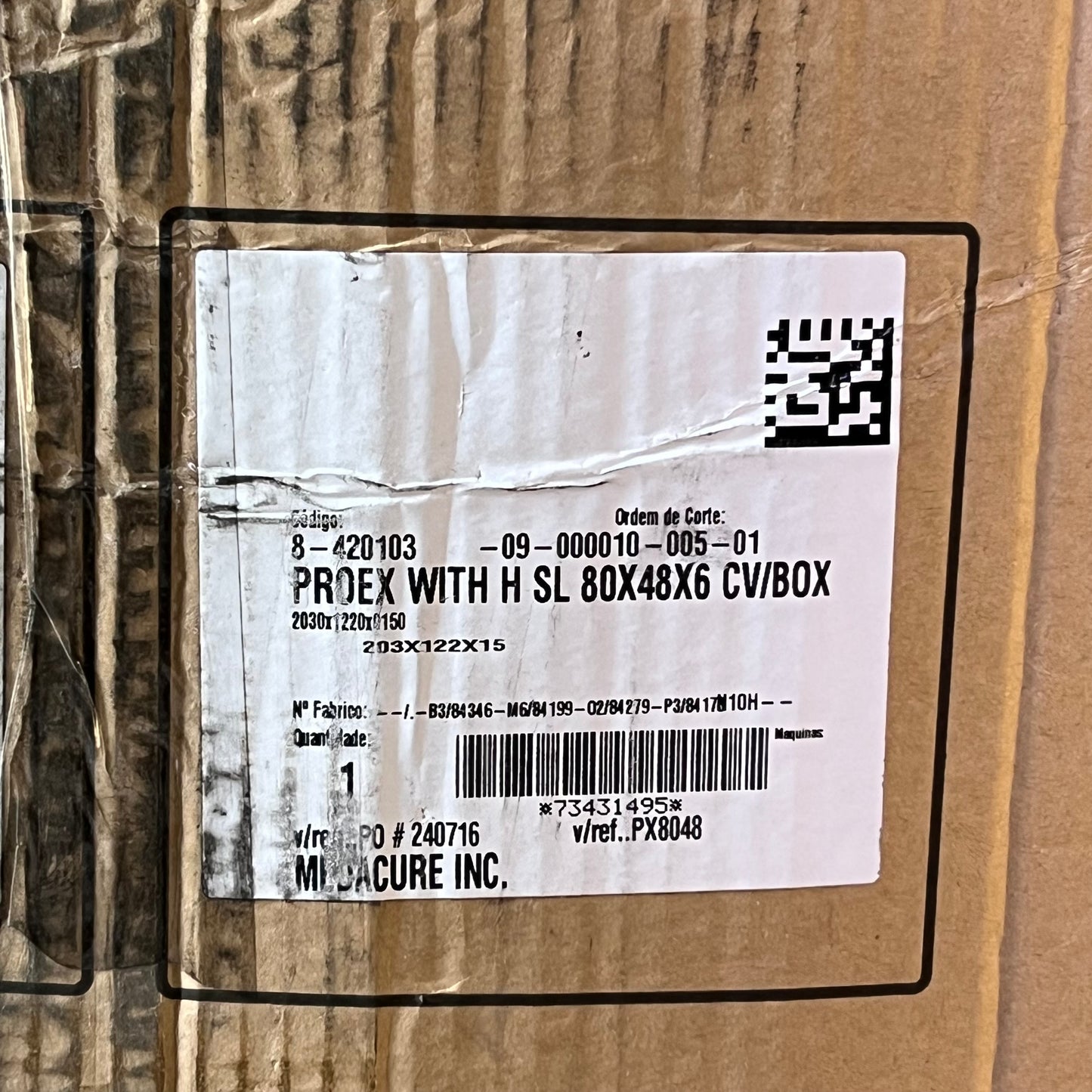 MEDACURE Proex Pressure Relief Mattress Visco Memory Foam/Heel Slope 80" x 48" x 6" Grey PXB8048