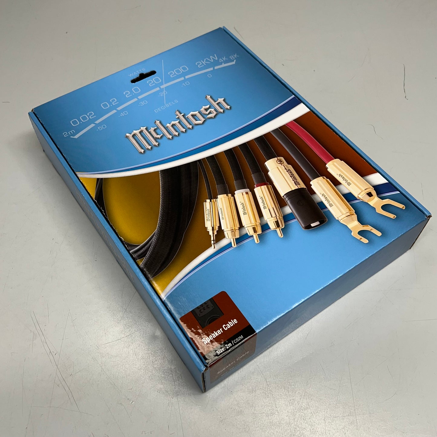 MCINTOSH Speaker Cables Fine Pure Copper In Fire Proof Insulators 2M CS2M