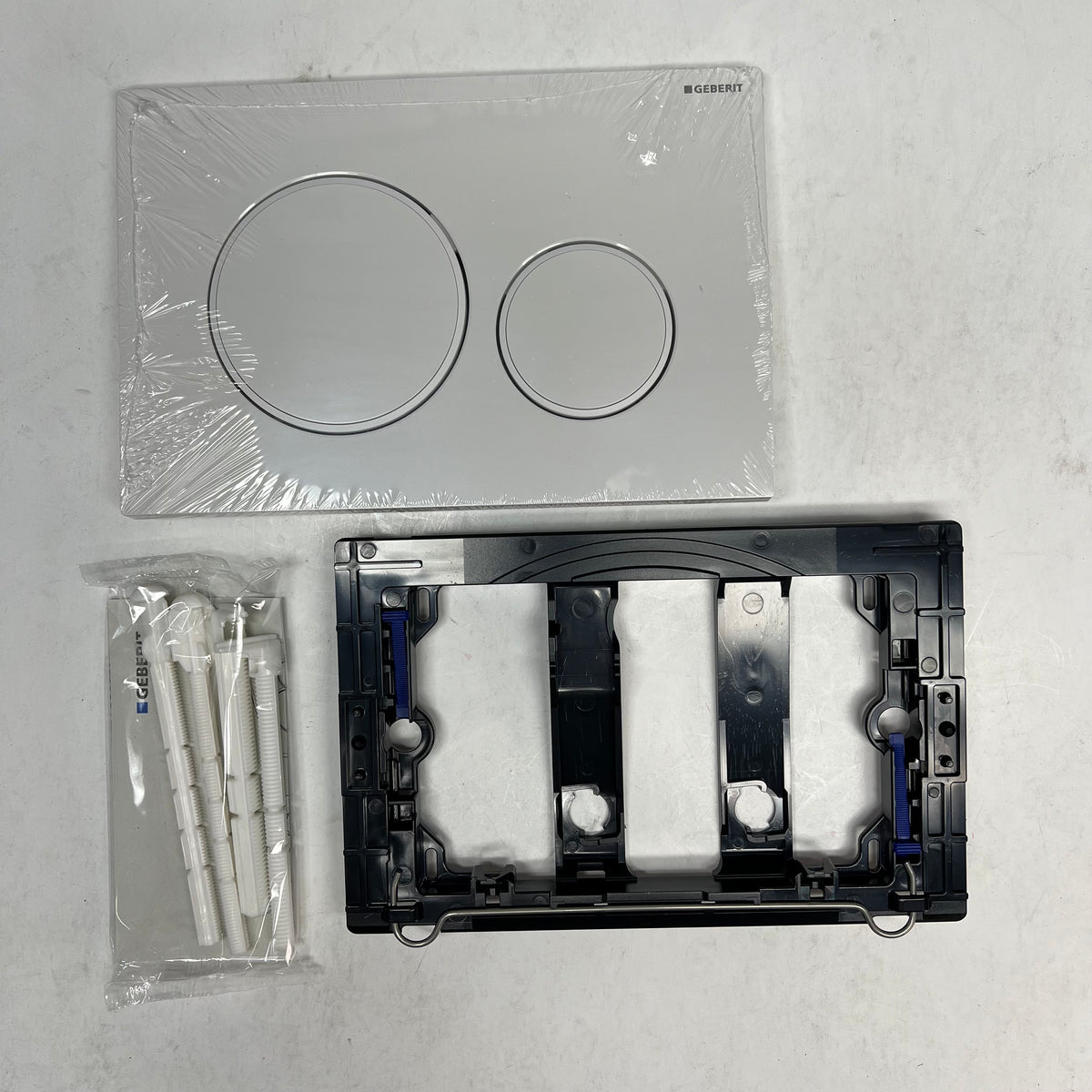 GERBERIT Sigma 20 Round Flush Plate  Gloss White W/ Matte White 115.882.11.1