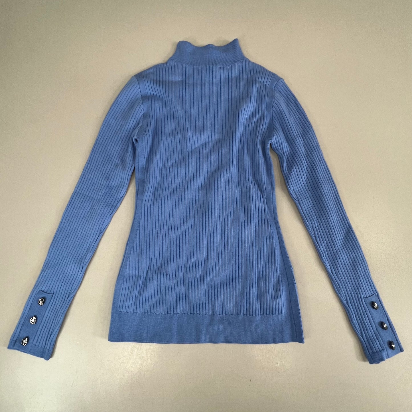 SAMSHIELD Lidia Classic Equestrian Sweater Women's Sz S Washed Blue