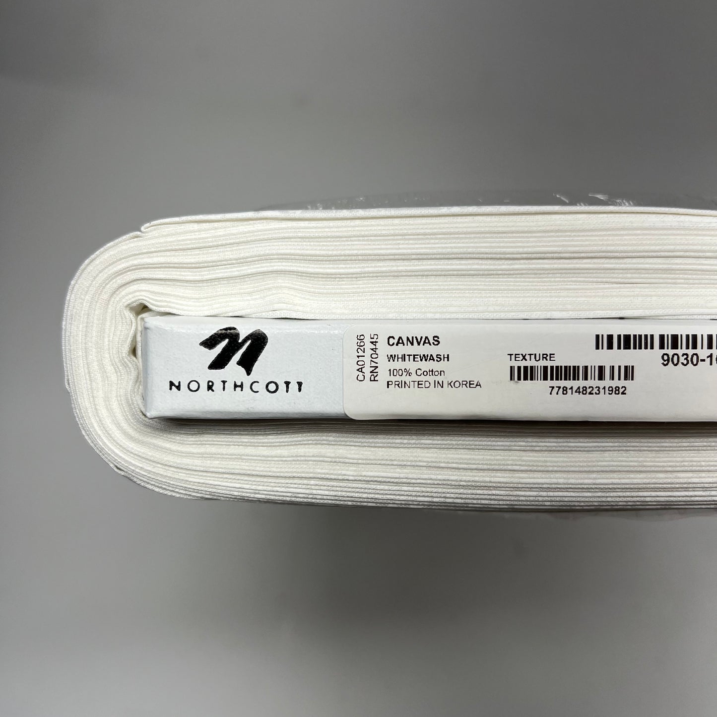 NORTHCOTT Canvas Basics Cracked Texture Design 15 Yds White Wash 9030-10