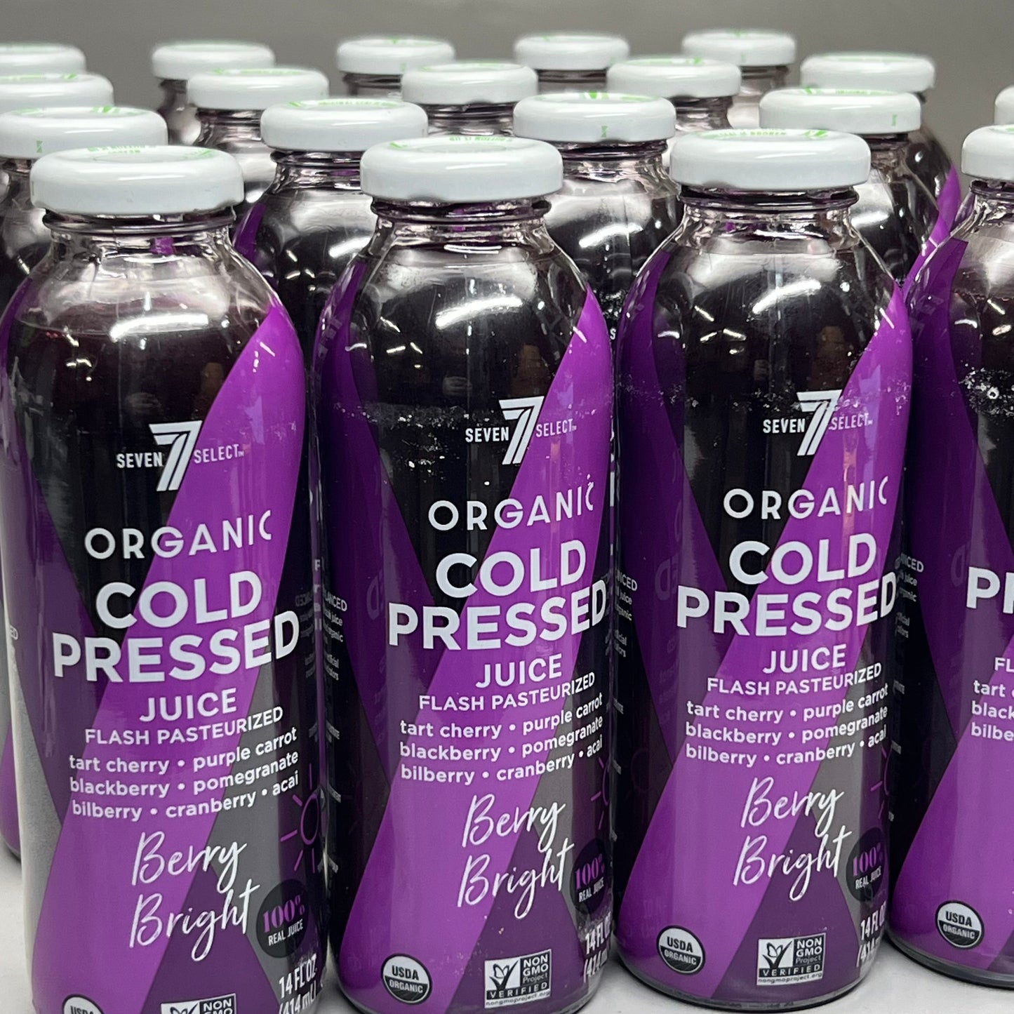 ZA@ COLD ORGANIC PRESSED JUICE Berry Bright 14 Fl oz / 20 Pk BB 10/6/25