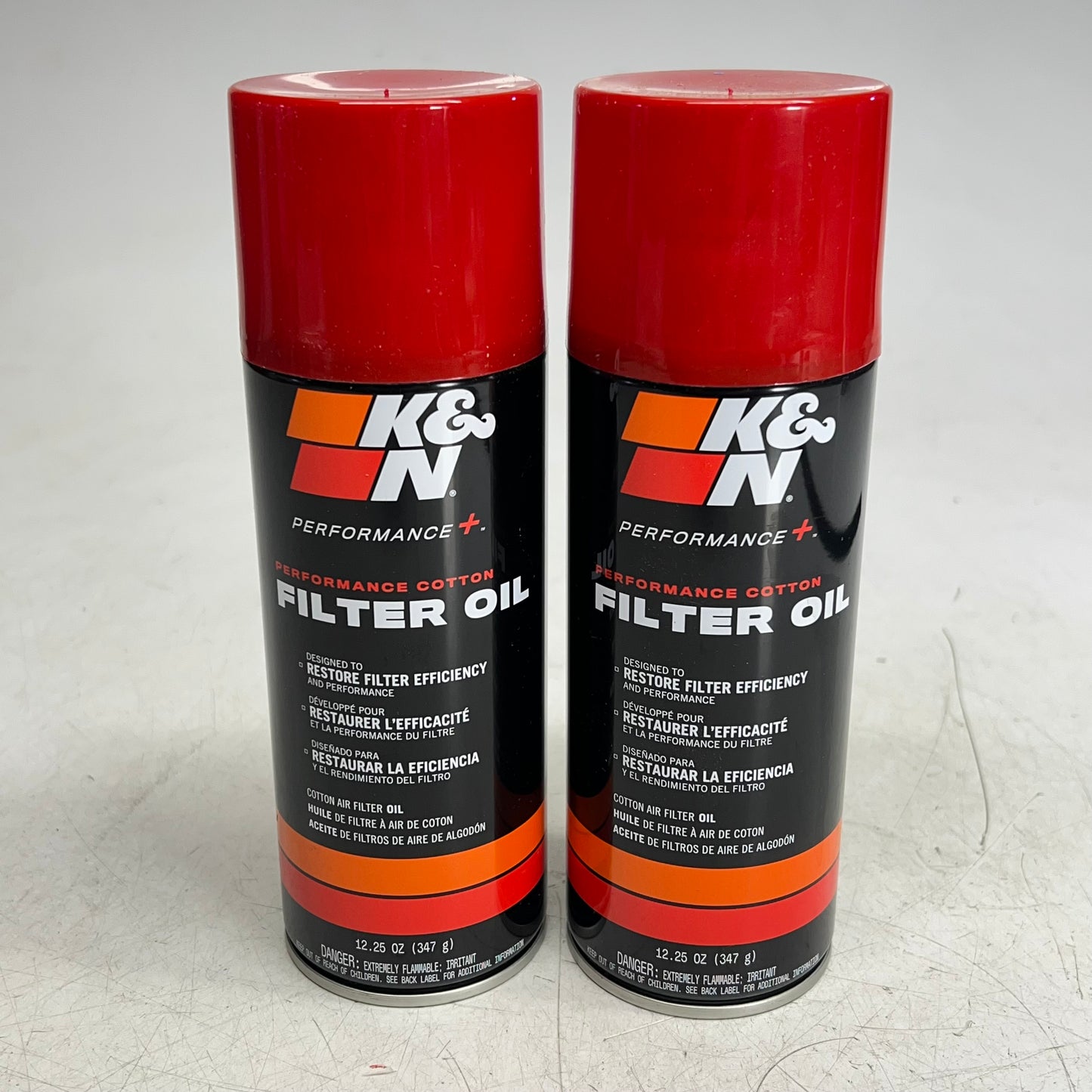 K&N (2 PACK) Aerosol Air Filter Oil Improve Air Filter Performance  12.25oz