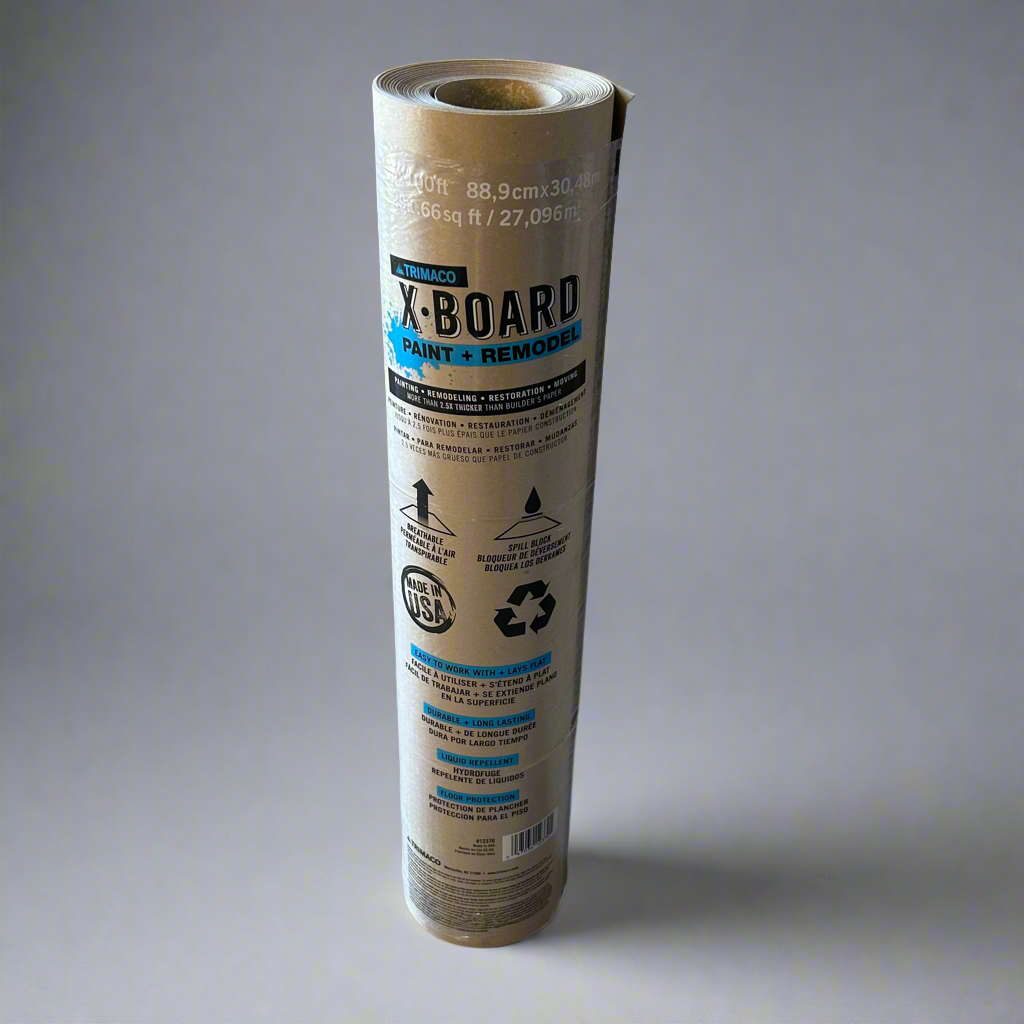 ZA@TRIMACO X-Board Lightweight Surface Protector  35"x100' As-is (Damaged Around Edges-See Images) Brown 12370/9 (Copy)