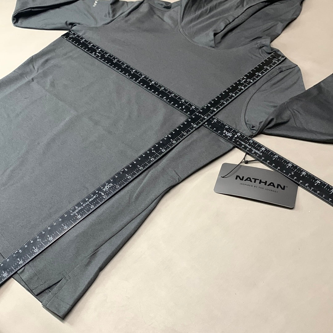 NATHAN 365 Hooded Long Sleeve Shirt Women's Sz S Dark Charcoal NS50080-80078-S (New)