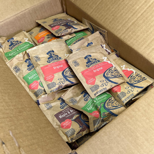 QUAKER (64 COUNT) Instant Oatmeal Variety Box 1.51 Oz 31682 BB 05/26