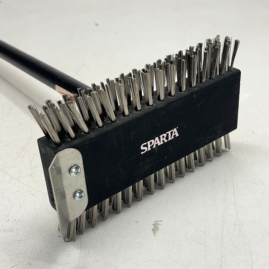 SPARTA  Broiler Master Grill Brush & Scraper W/ Handle 30.5" Black 4029000