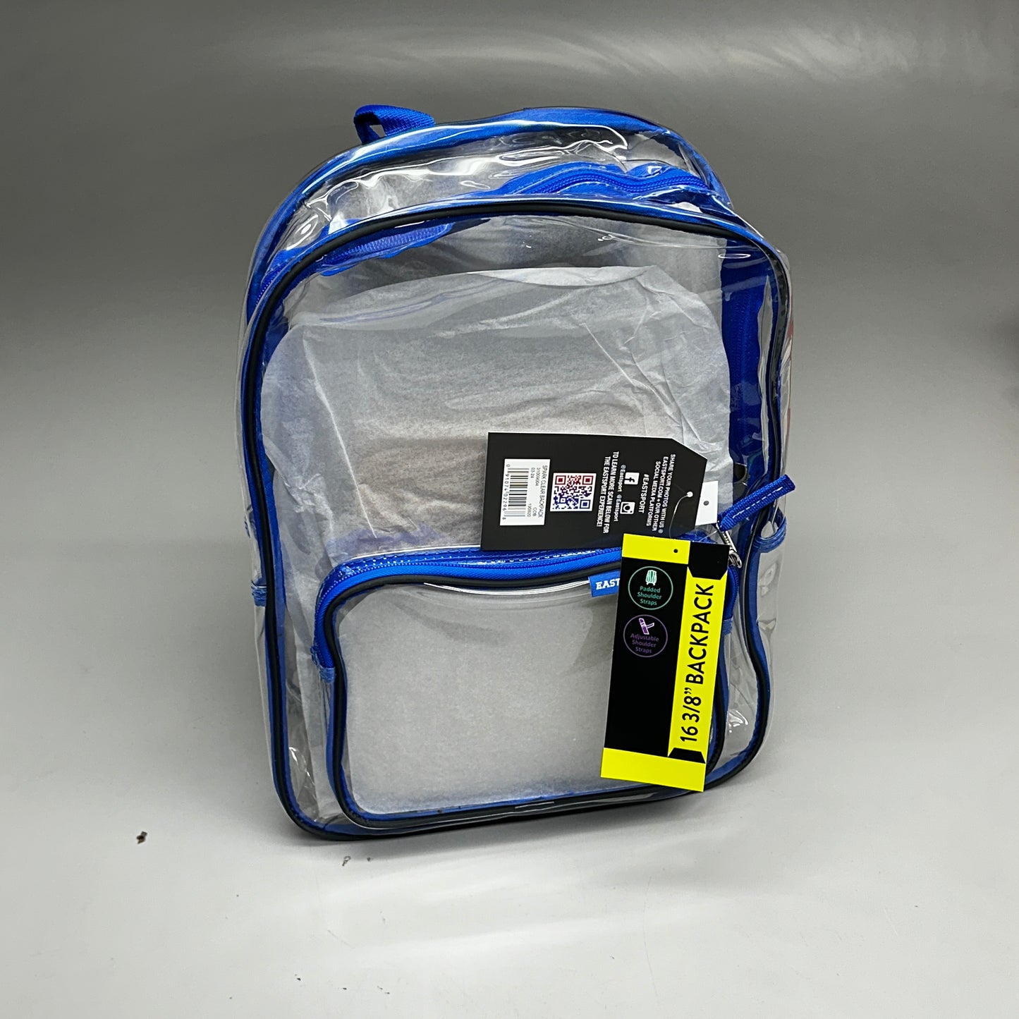 EASTSPORT Spark Clear Backpack 16"x12" Cobalt Blue/Graphite 190920PW-PLM