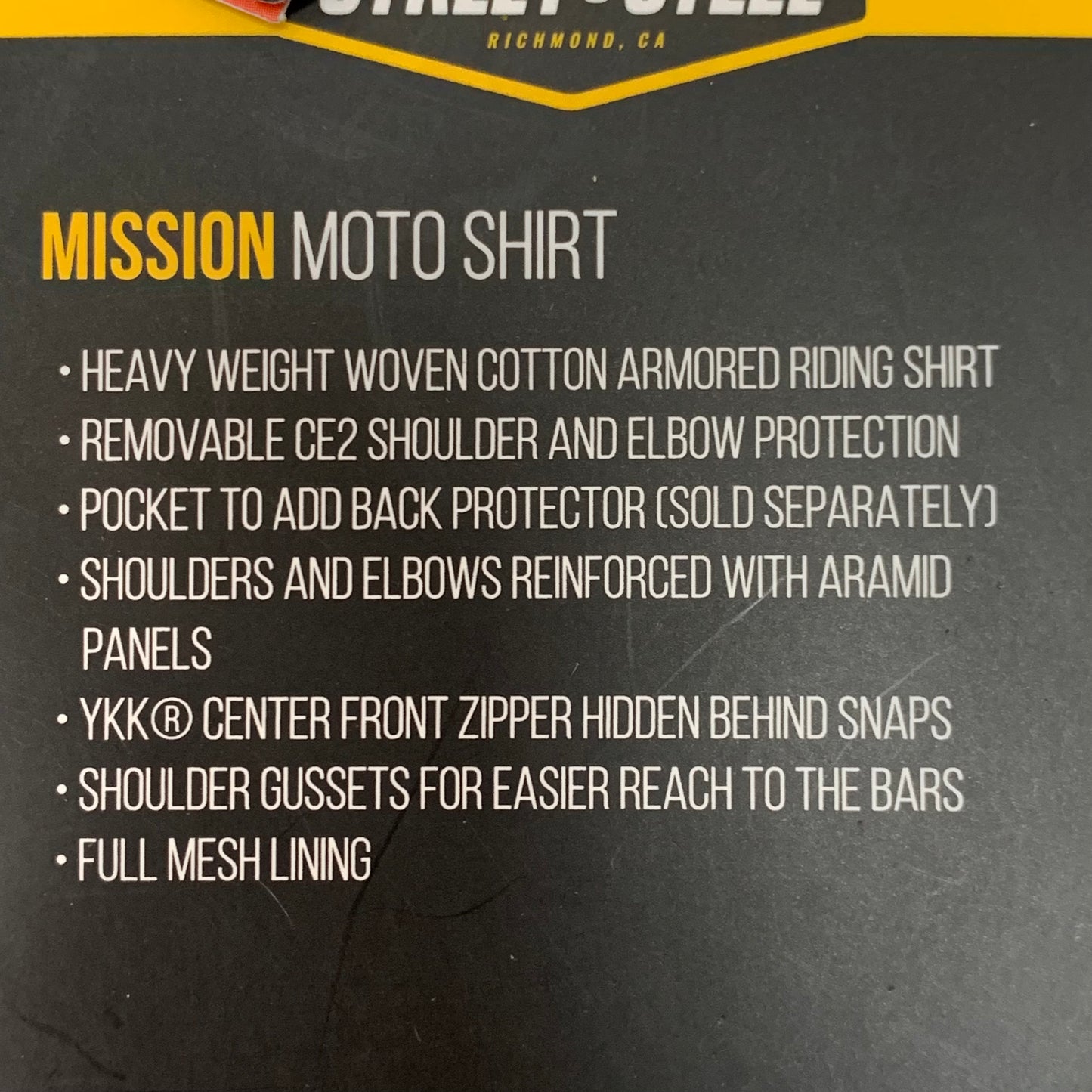 STREET & STEEL Mission Moto Women's Shirt White and Black XL SSMMS-WHI/BLK-XL