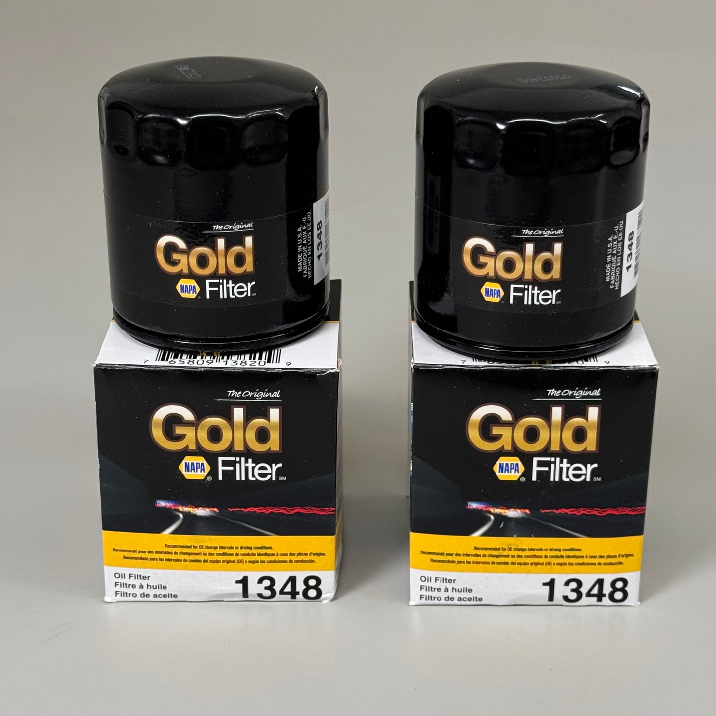 NAPA(2 PACK) The Original Gold Oil Filter Enhanced Cellulose 3/4"-16 Thread 1348