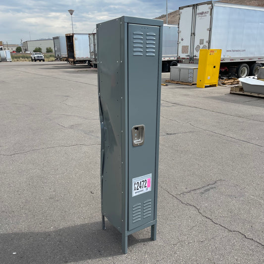 ZA@ HALLOWELL One Wide, Single Tier Locker Grey (AS-IS)(D)