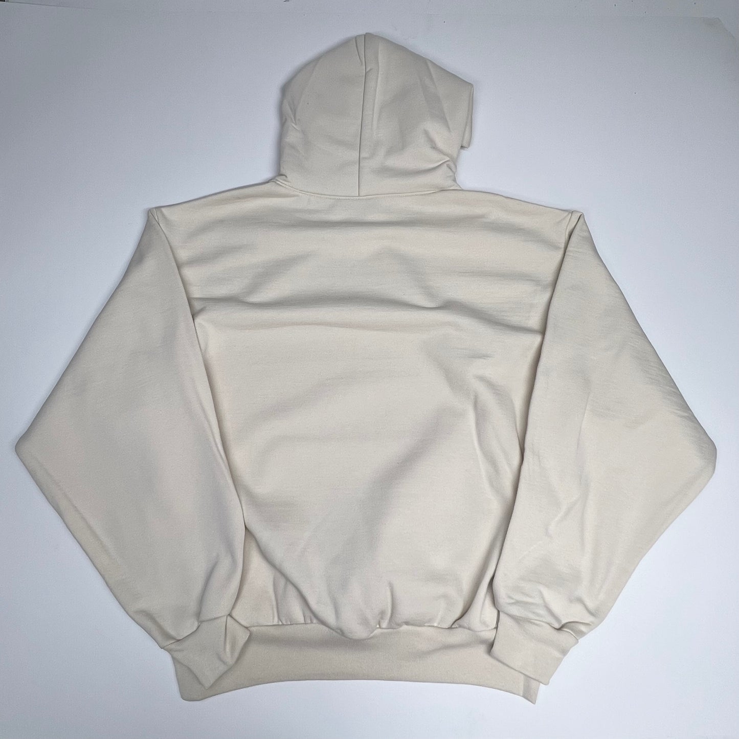 LOS ANGELES APPAREL Mid-weight Poly Cotton Fleece Hoodie Unisex Sz M Cre|me