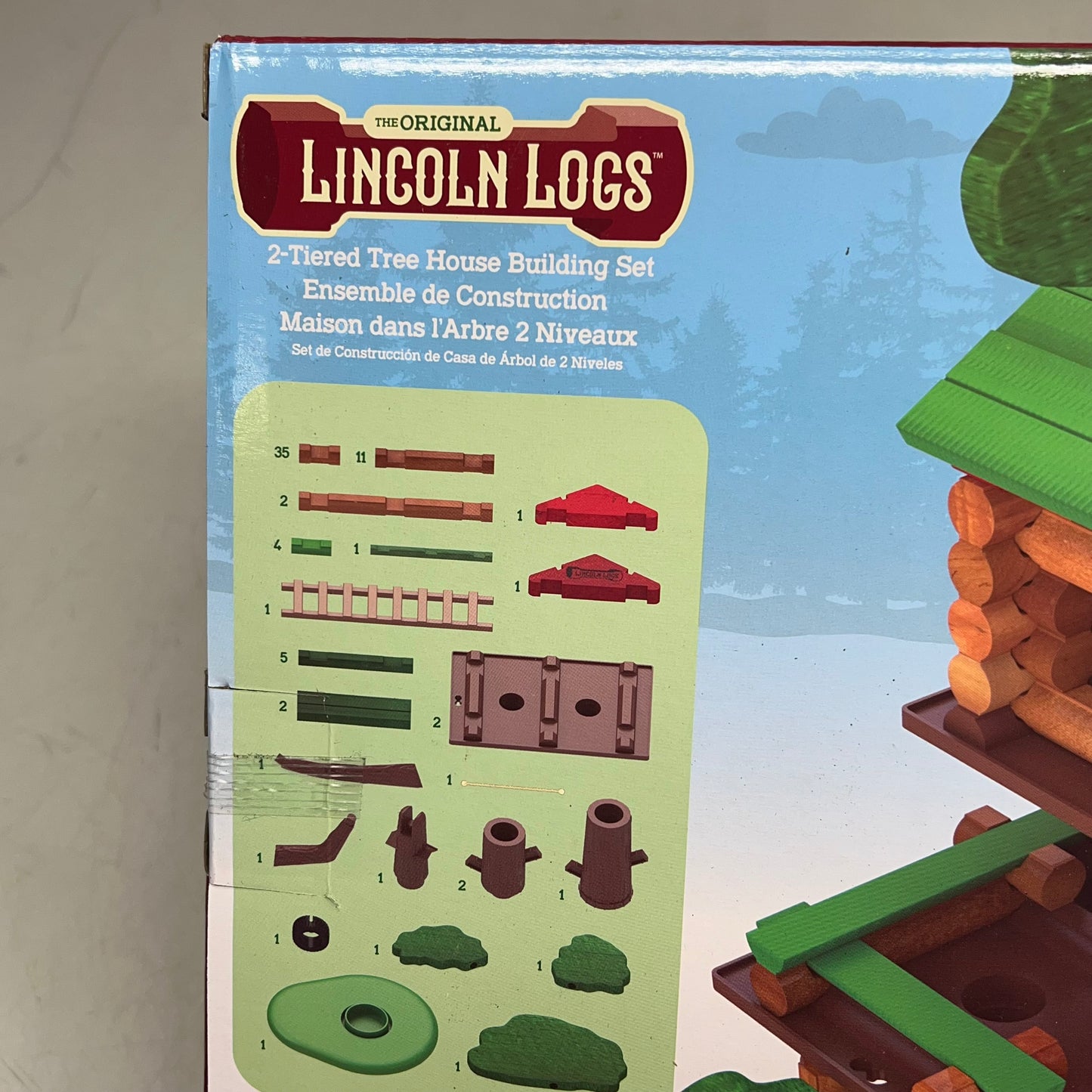 HASBRO The Original Lincoln Logs Building Toy 77 Piece  Brown 00778 (As-is)