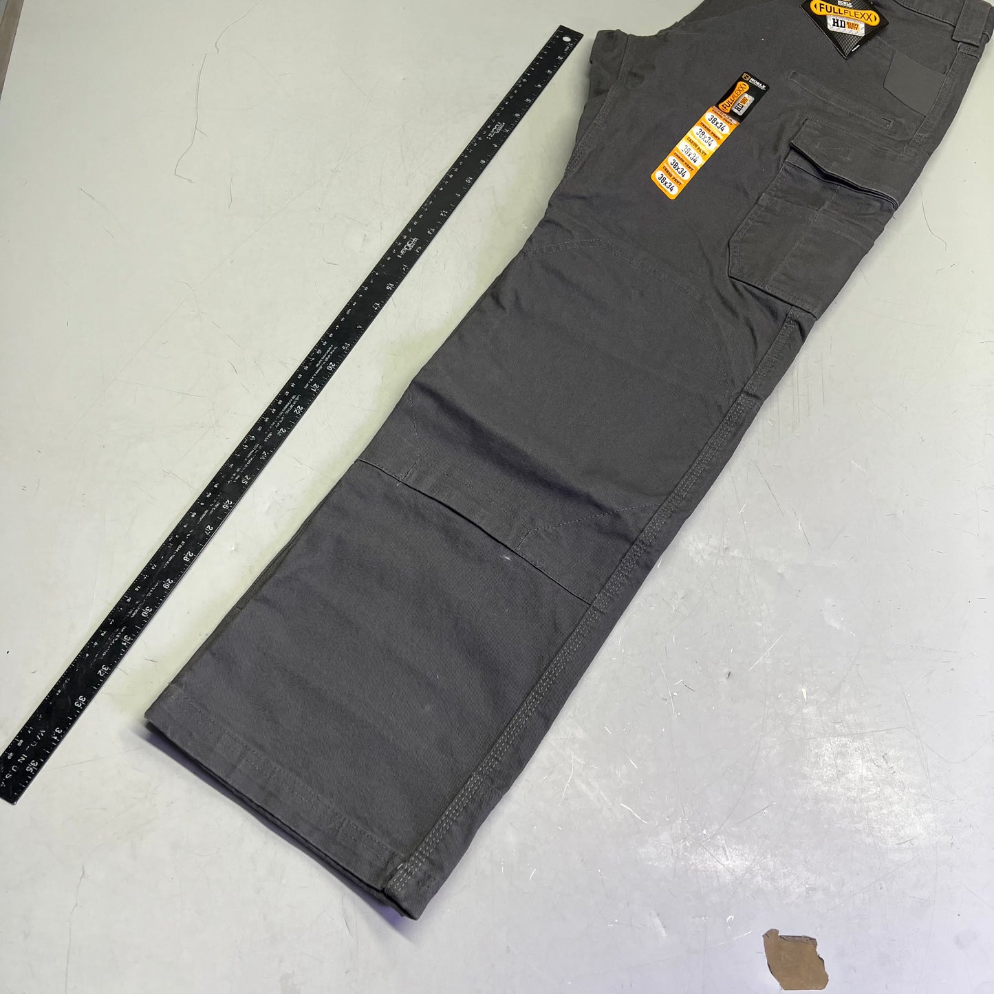 NOBLE OUTFITTERS Full Flex Canvas Cargo Pant Men's Sz 38x34 Wolf Grey 18426