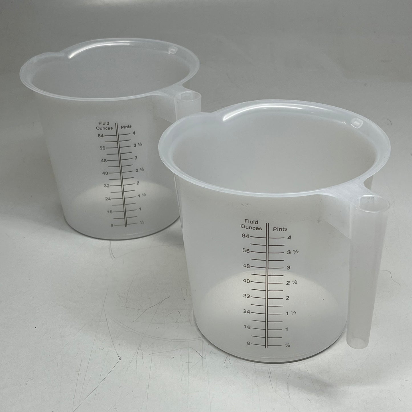 ZA@ AG AD MEASURES (2 PACK) Plastic Mac Pitcher W/ Handle & Spout 2 Quart Clear