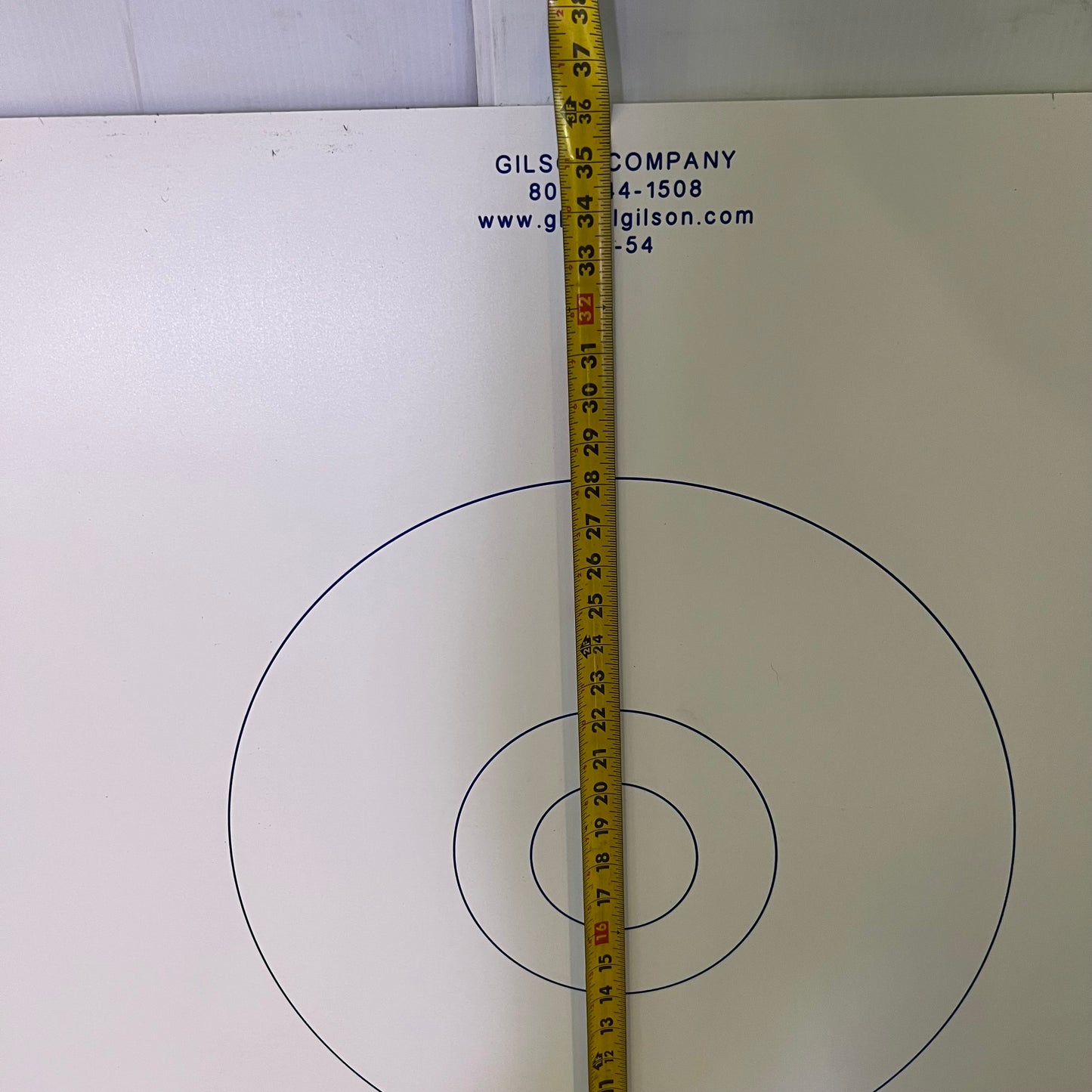 GILSON COMPANY Base Plate for SCC Passing Ability Test Sz 36" x 36", White