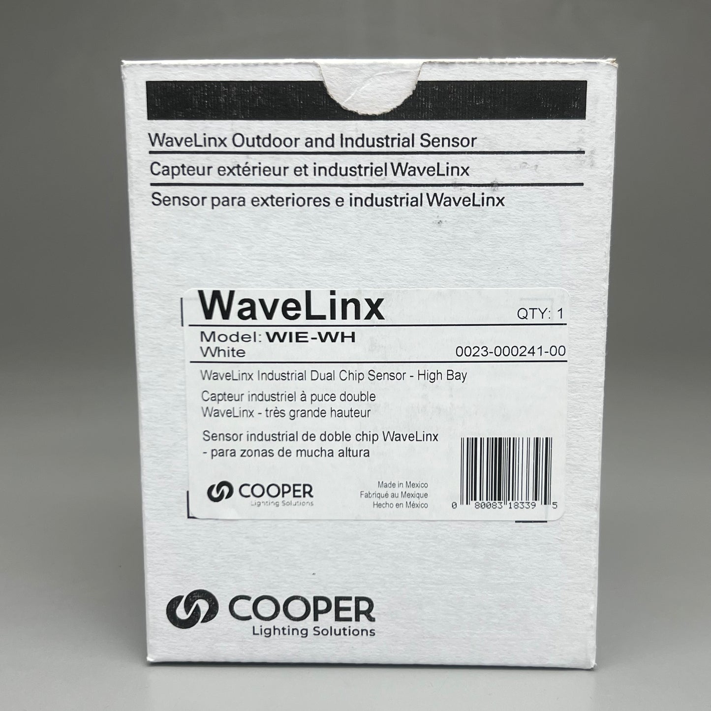 COOPER LIGHTING SOLUTIONS WaveLinx Industrial Dual Chip Sensor WIE-WH White