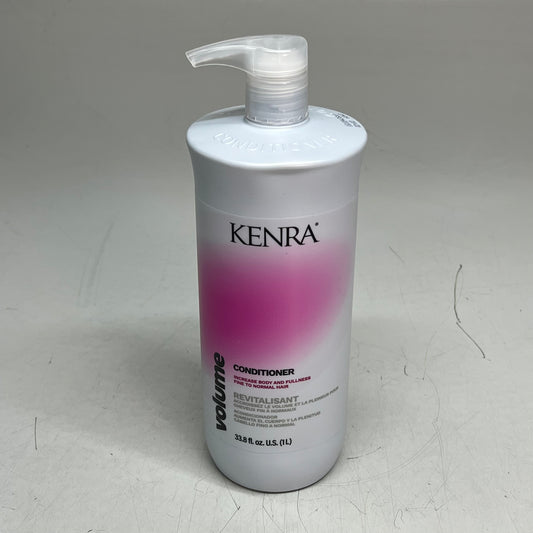 KENRA Volume Conditioner For Body & Fullness In Fine Hair Pump Bottle 33.8fl oz