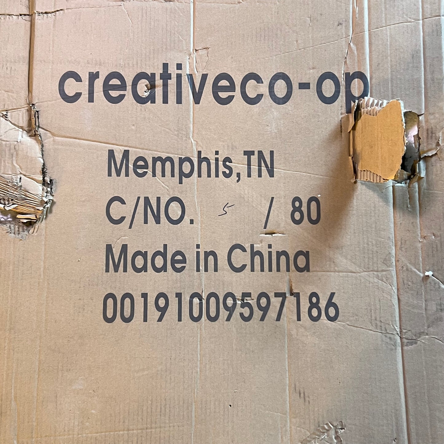 CREATIVECO-OP Wood Frame Mirror with Metal Flowers 49-1/4"H x 23.5"W Antique White DF7985 (New Other, Distressed Box)