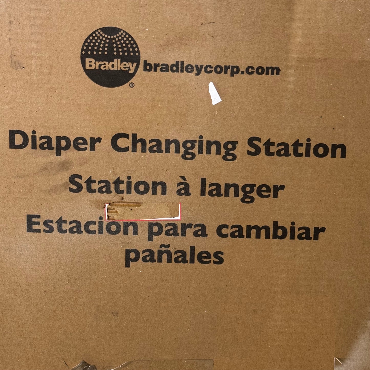 BRADLEY Diaper Changing Station 38"L x 22"H Gray 962-110000