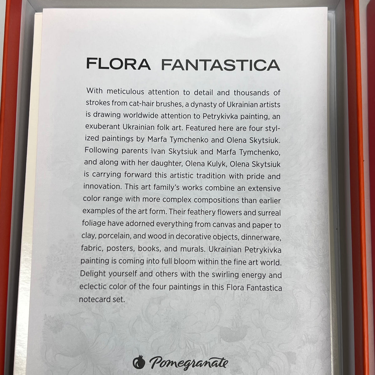 POMEGRANATE (20 PACK) Flora Fantastica Notecards W/ Envelopes  4x6" BX014