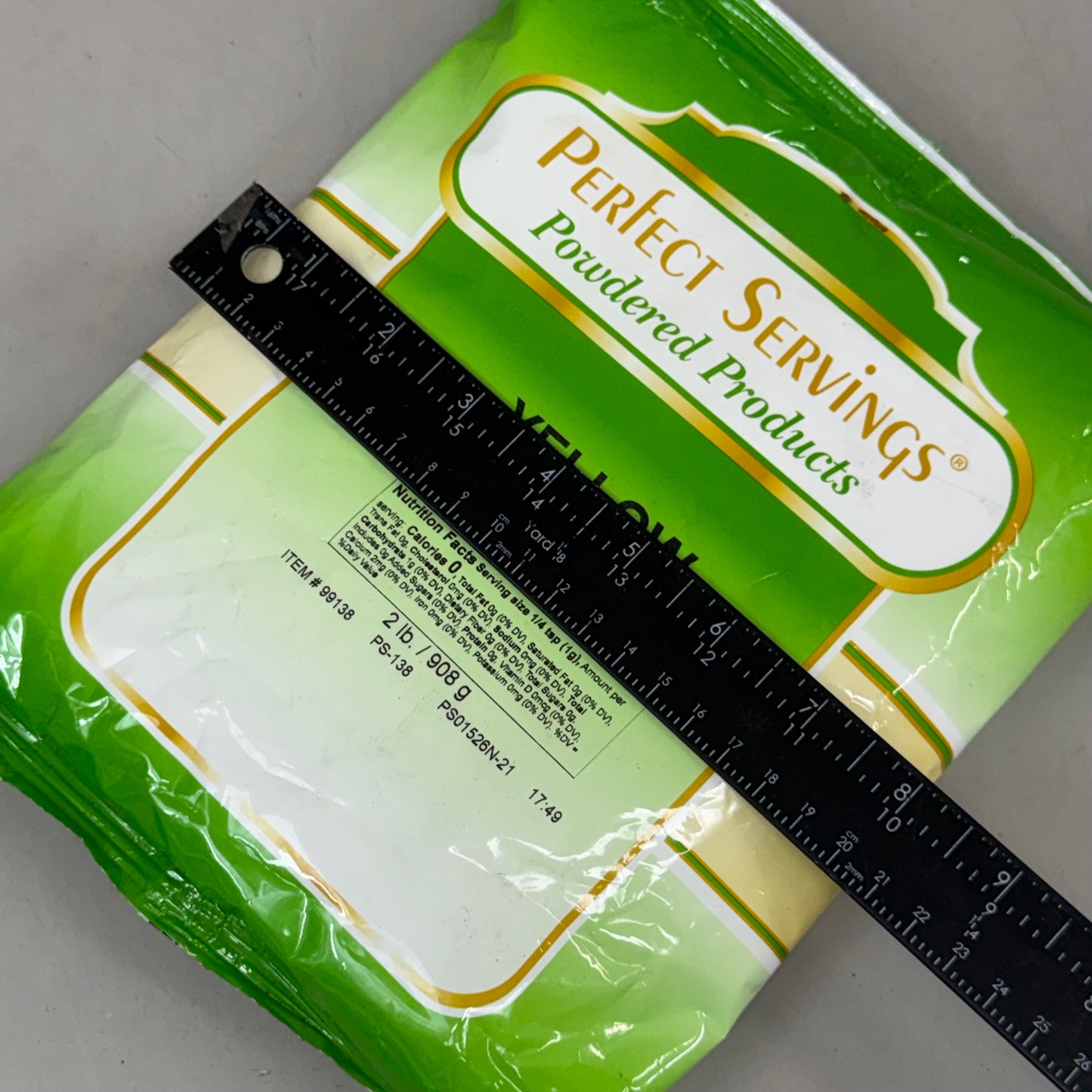 PERFECT SERVINGS (3 Bags 2lbs Each) Yellow Sugar Substitute  Yellow