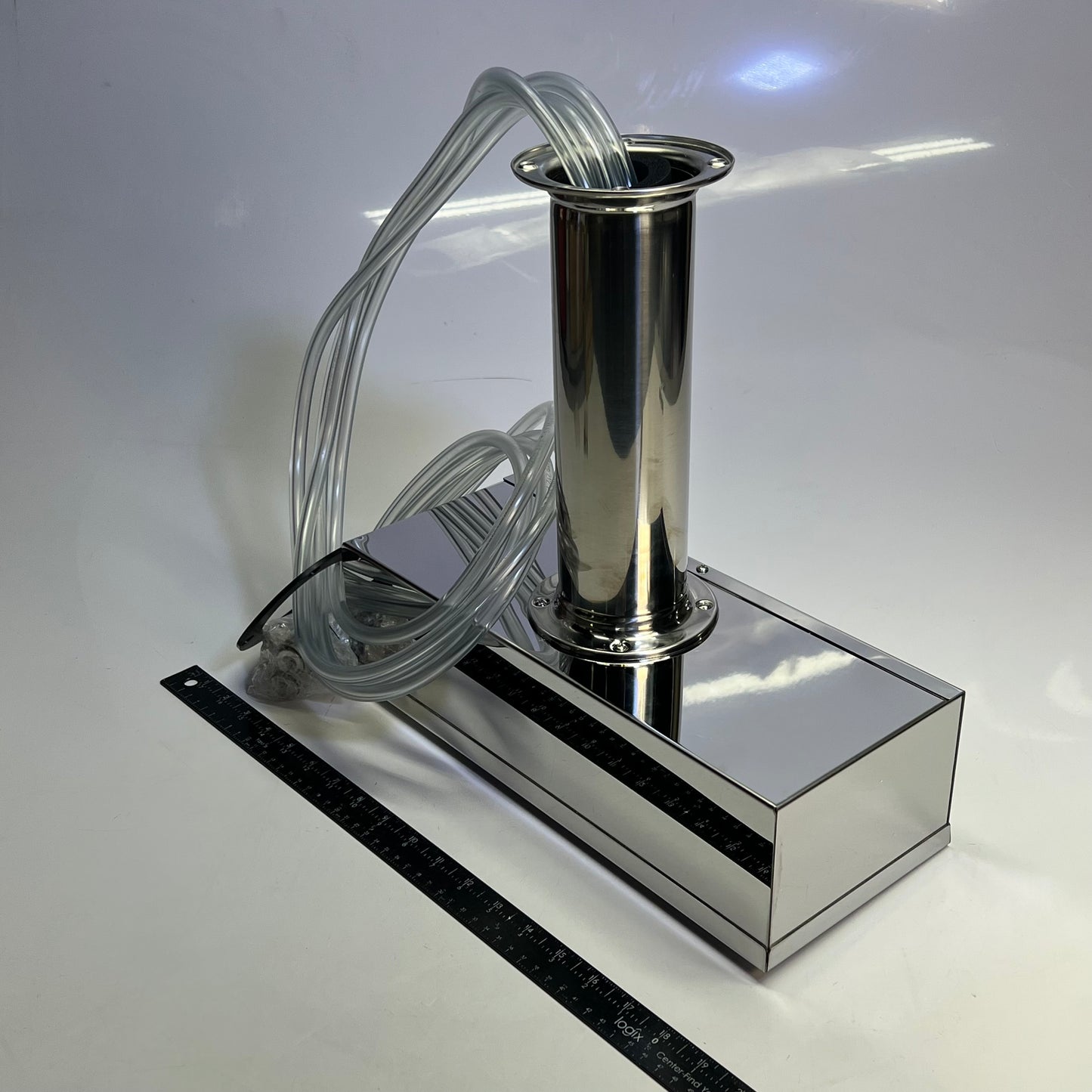 TALOS Stainless Steel 4-Tap Beer Tower W/ Column Chrome/Black 178TOWERQUAD