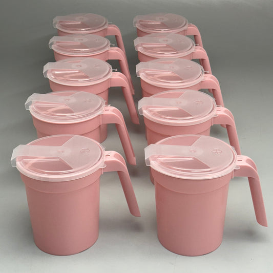 MEDEGEN 10Pk Medical Water Pitcher 28oz 5 1/2”Hx4 1/2”W Pink