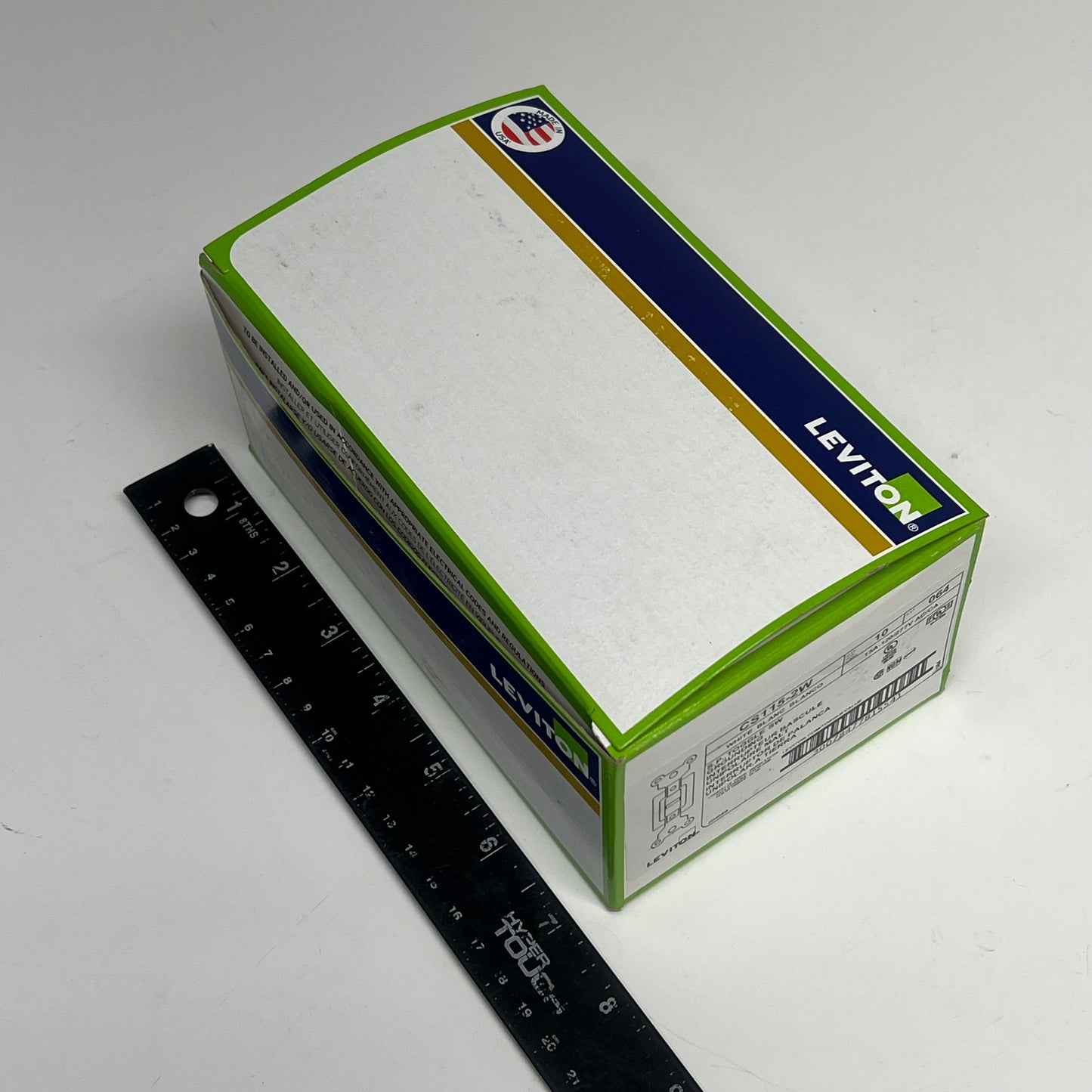 LEVITON (10 PACK) Toggle Switch Single Pole Quiet Switch 15 AMP White CS115-2W