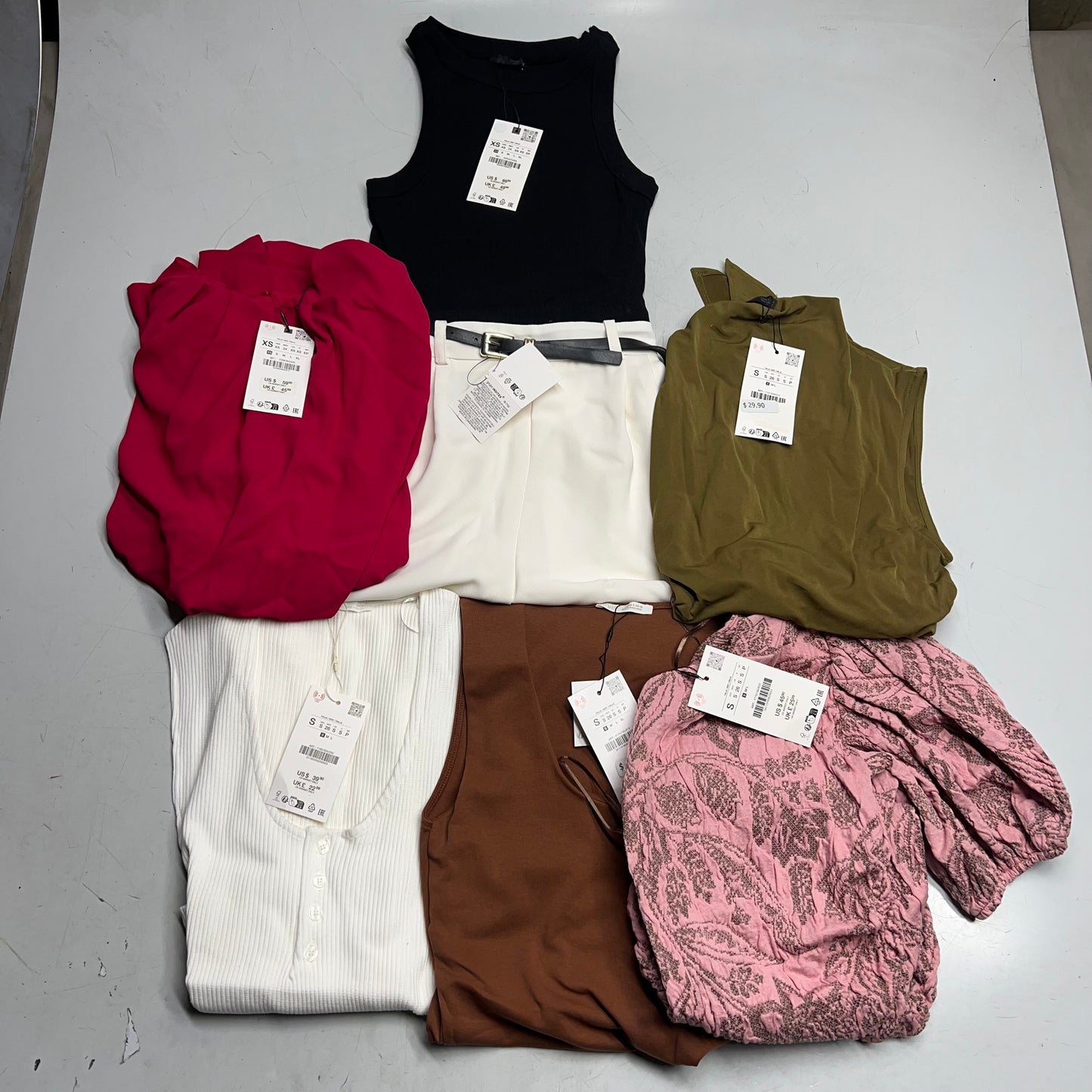 ZA@ ZARA Lot of Assorted Clothing Dresses & Blouses Women's Sz S & XS