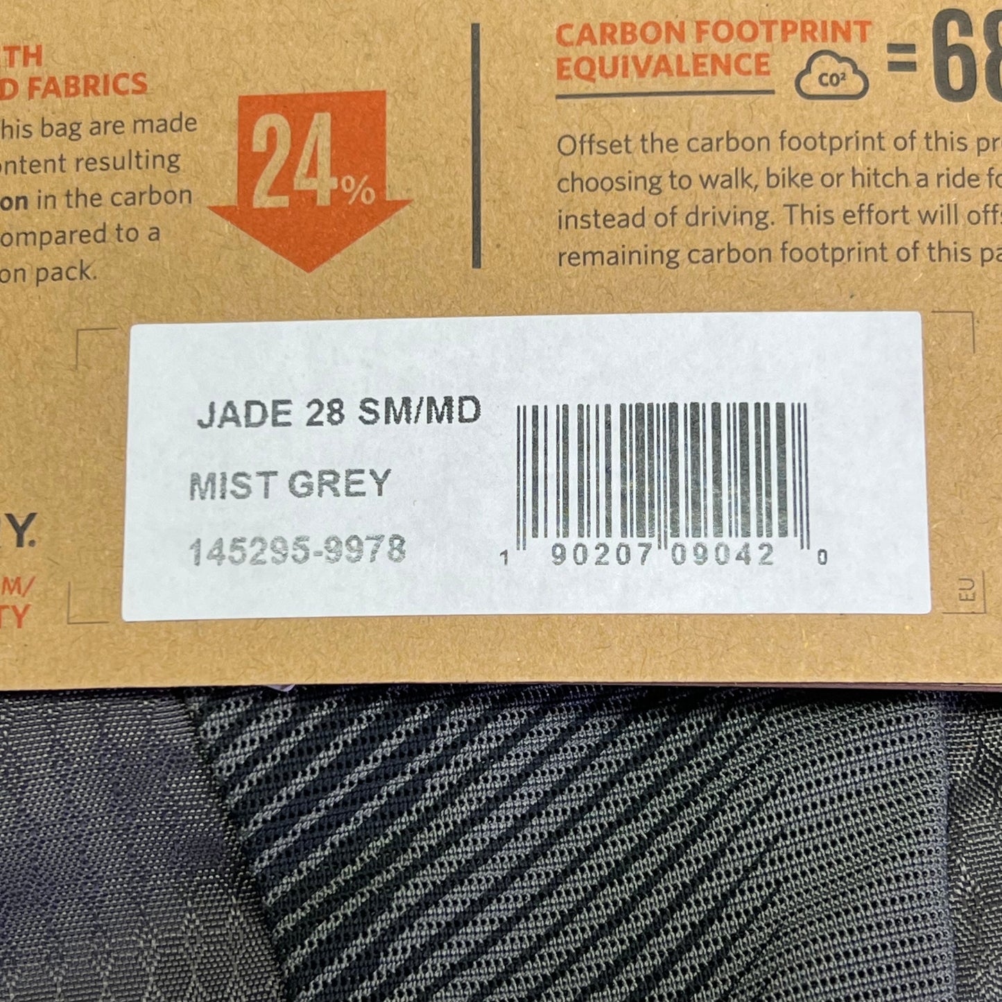 GREGORY Jade 28L Backpack W/ Free Float System & 3D Hip Belt SM/MD Mist Grey