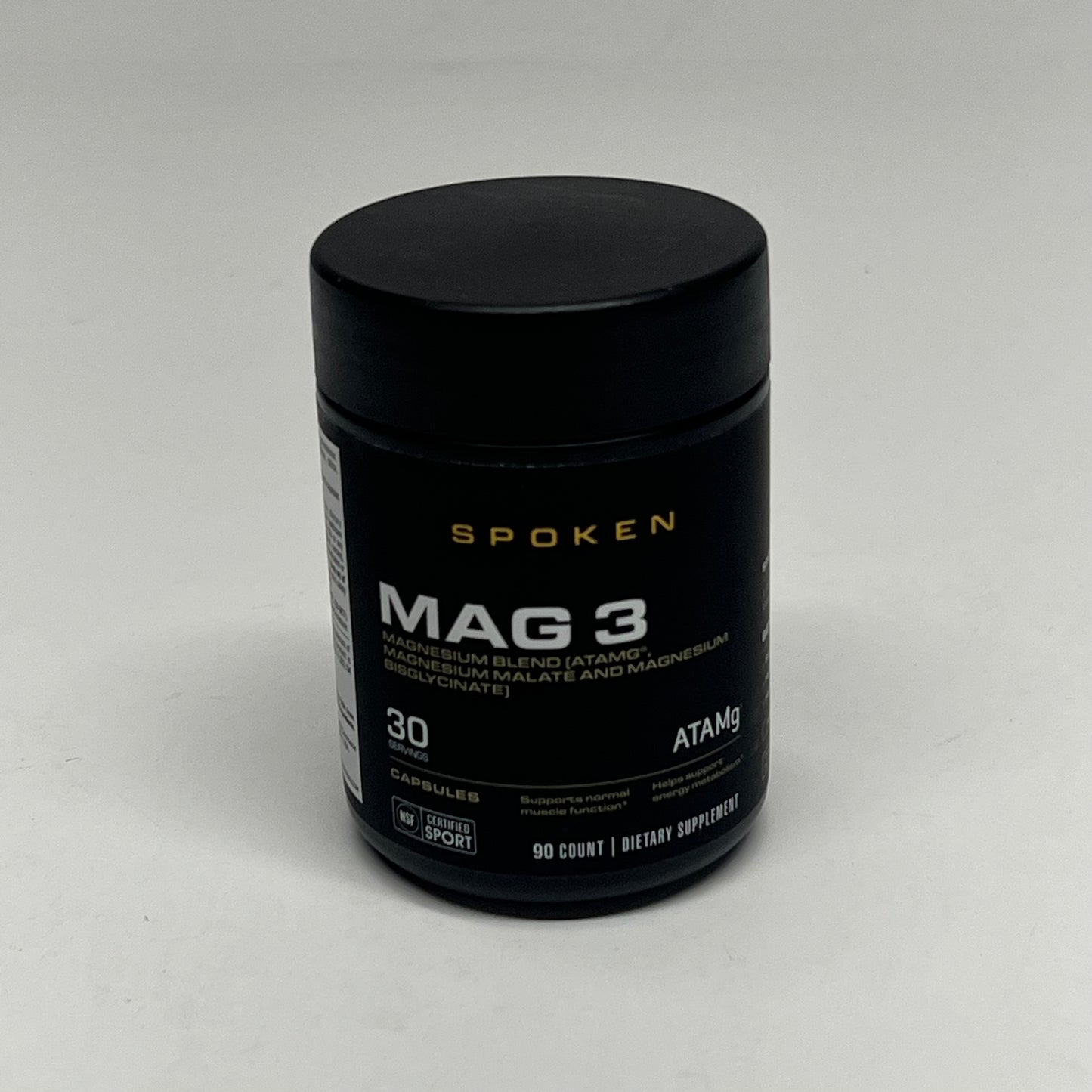 SPOKEN Mag 3 Magnesium Blend Atamg 90 Count 30 Servings 200mg BB 04/27