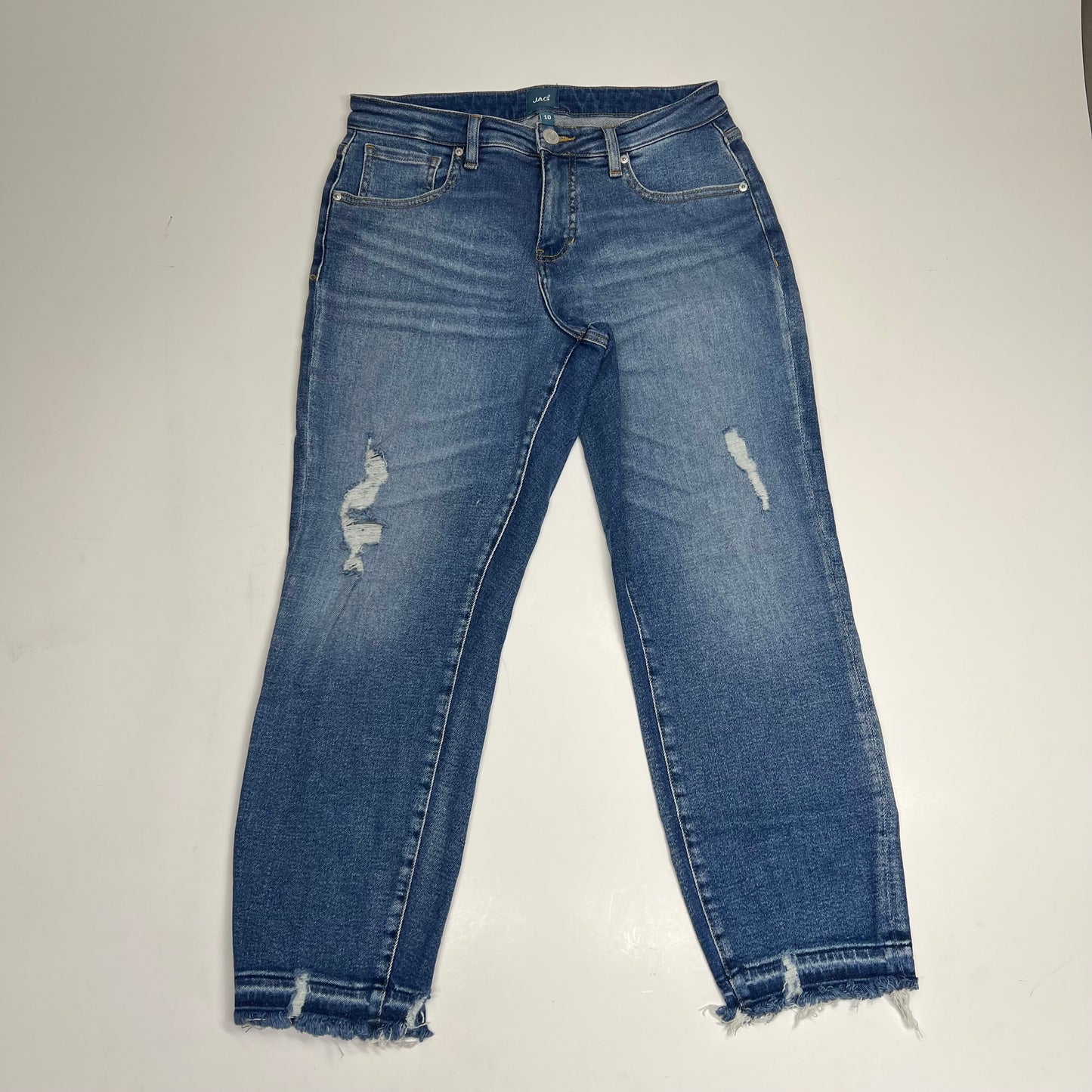 JAG Carter Girlfriend Jean Distressed Women's Sz 10/26 Light Wash J2874SAT307