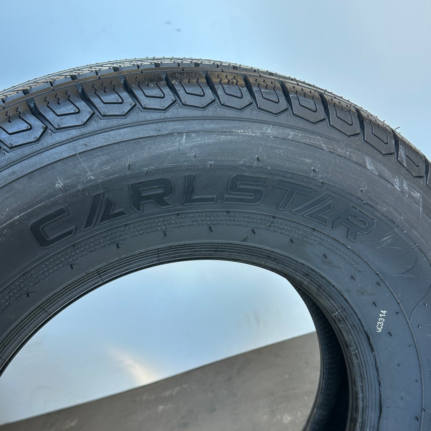 CARLSTAR Radial Trailer HD Tire 6H04631 Sz: ST235/80R16 Black