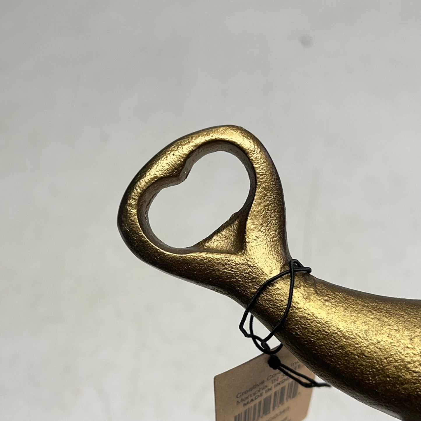ZA@ CREATIVE CO OP Seal Shaped Bottle Opener  6" Antique Gold DG0345