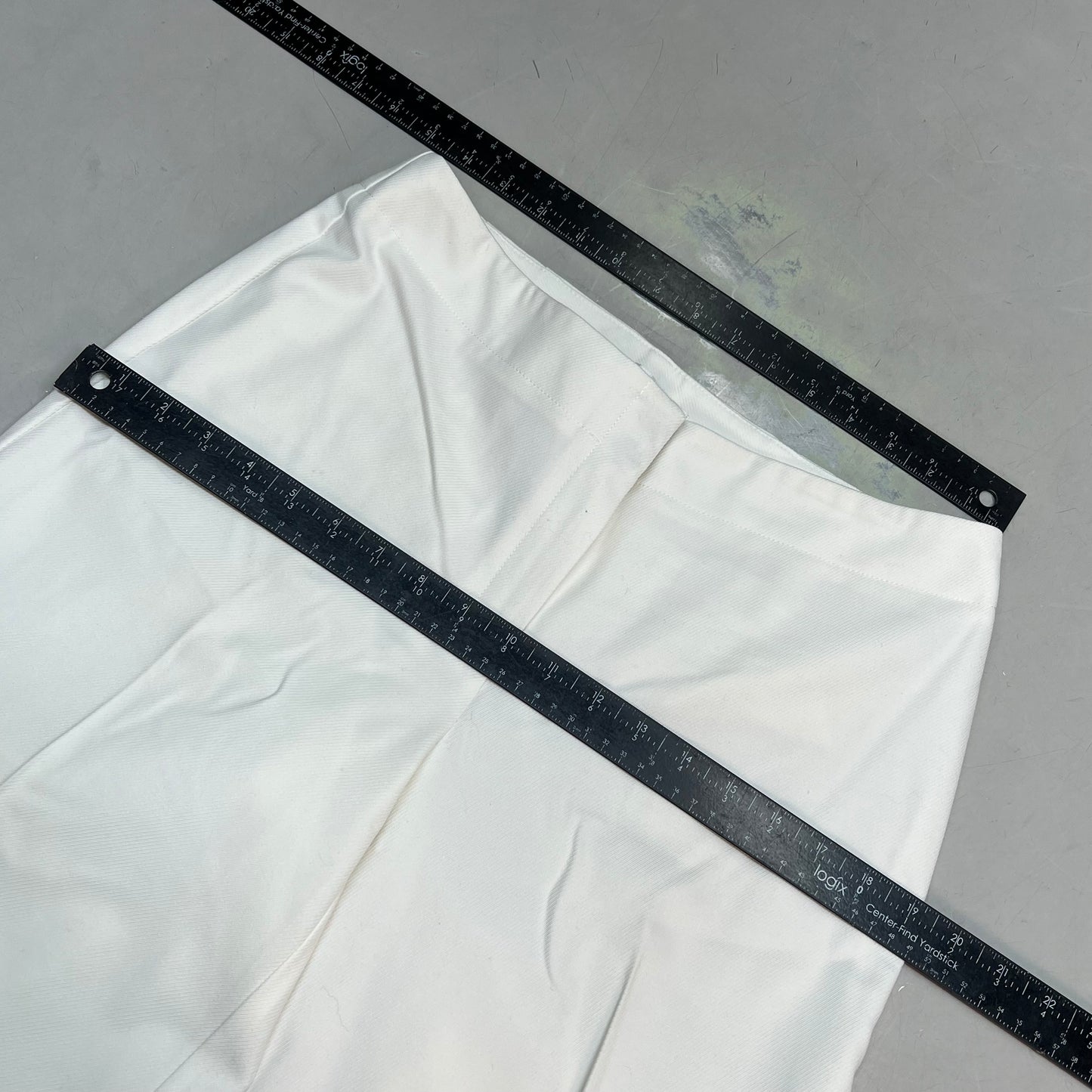 CHICOS Lightweight Straight Wide Leg Pants Women's Sz 0.5 White/Crème